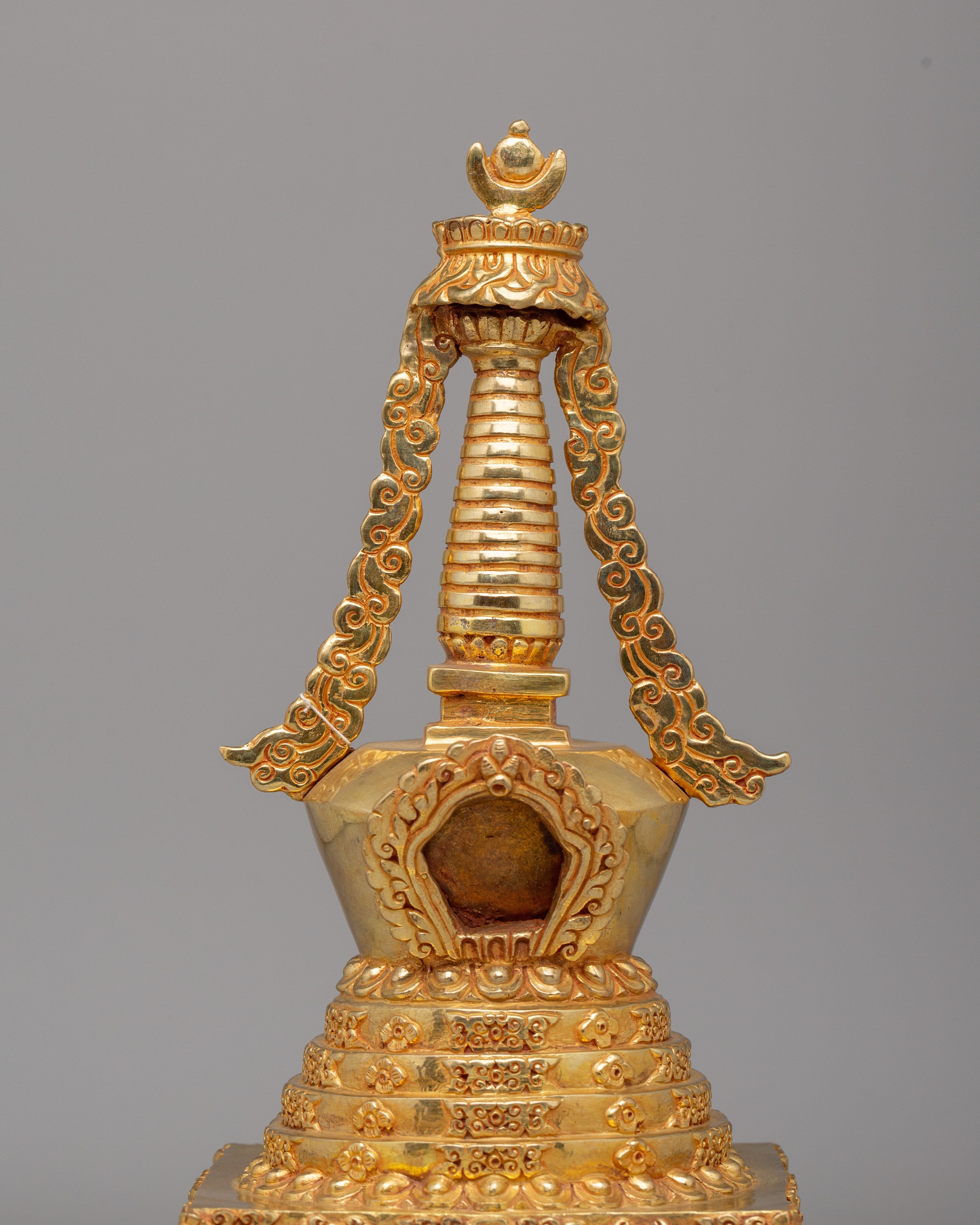 Buddhist Golden Stupa for Home Decor | Meditation Altar Stupa