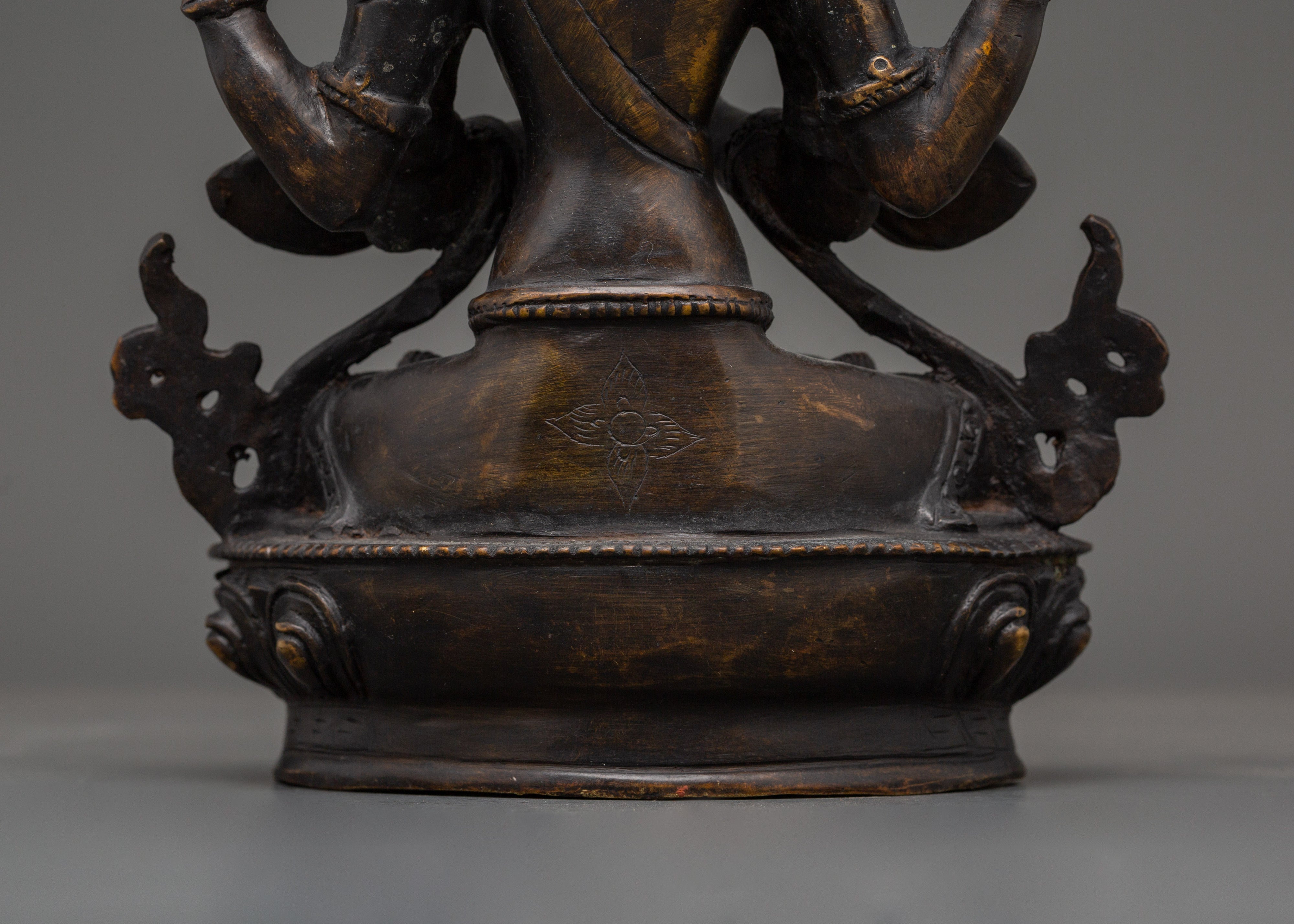 Chenresig Compassionate Buddha Statue | Tibetan Bodhisattva of Love & Healing