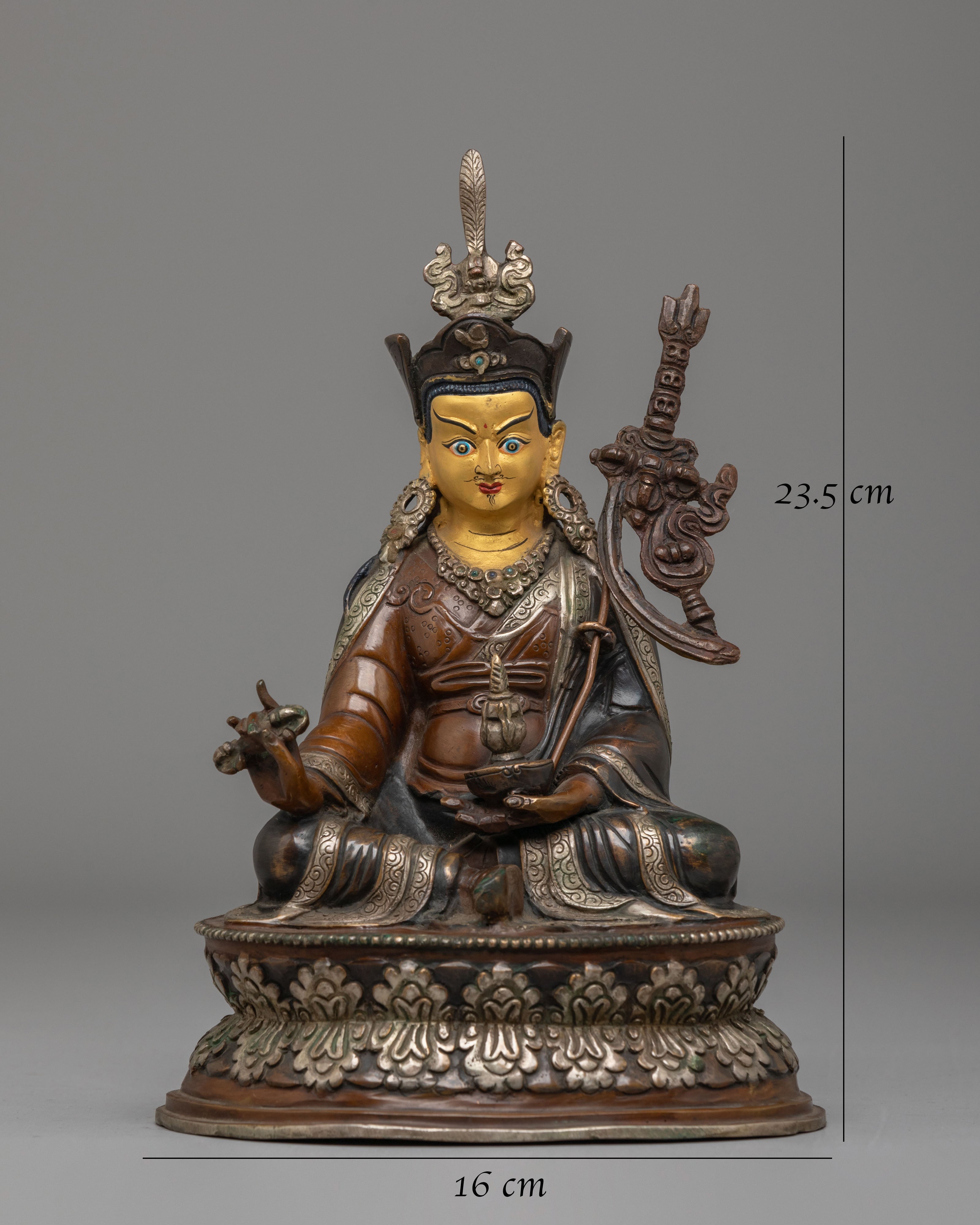 Tibetan Guru Rinpoche Padmasambhava Statue | Enlightened Master Figurine