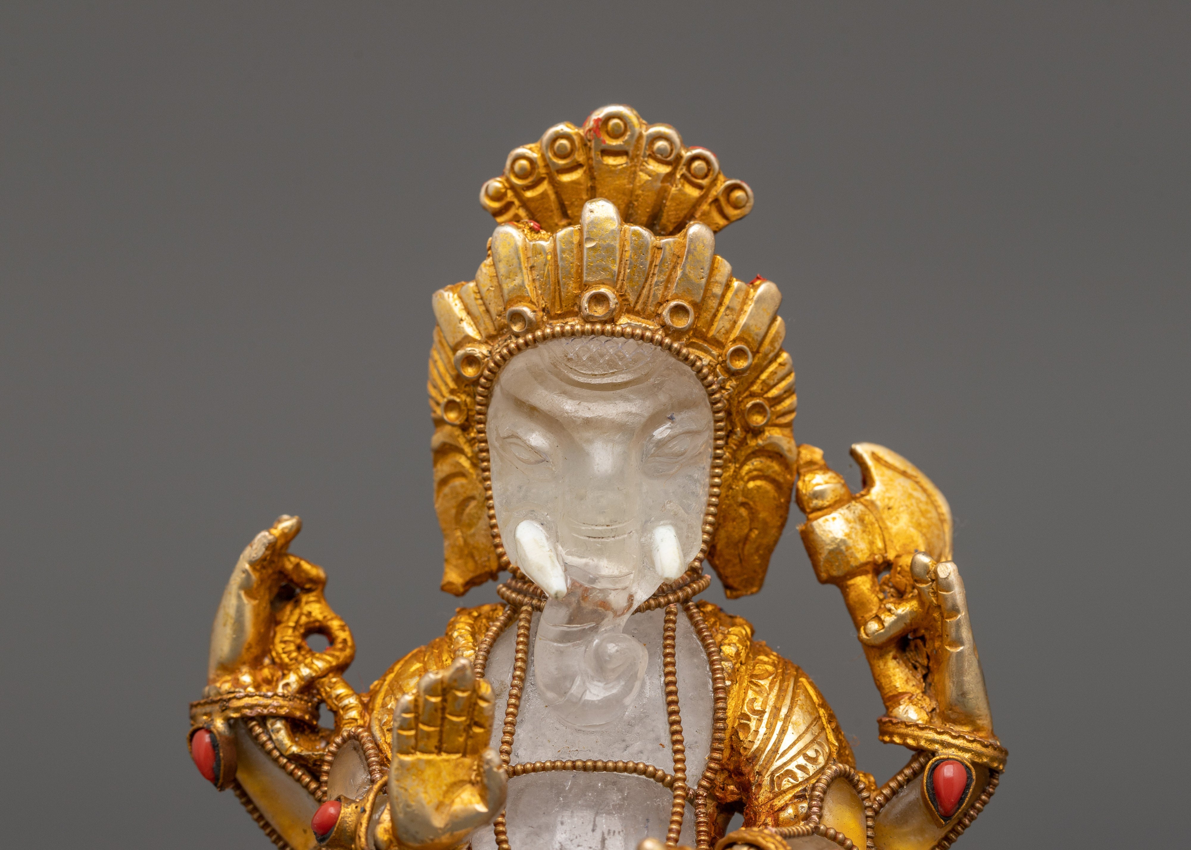 Ganesh Crystal Sculpture | Hindu Deity