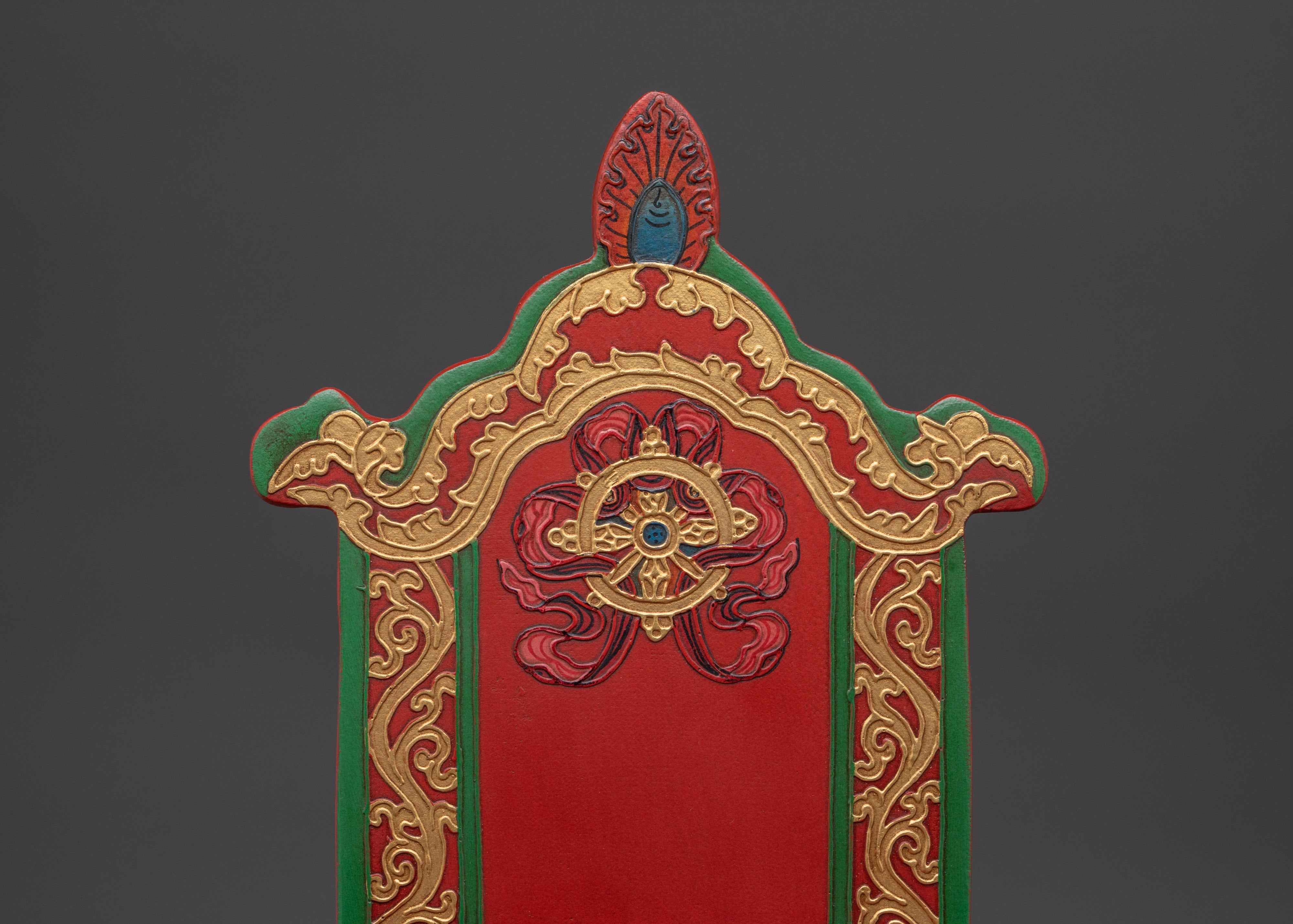 Handcrafted Tibetan Throne | Traditional Buddhist Seat for Meditation