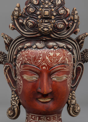 Traditional Buddha Mask | Timeless Symbol of Spiritual Serenity and Inner Peace