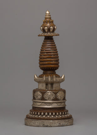 Handmade Traditional Kadampa Stupa | Symbol of Enlightenment and Spiritual Devotion