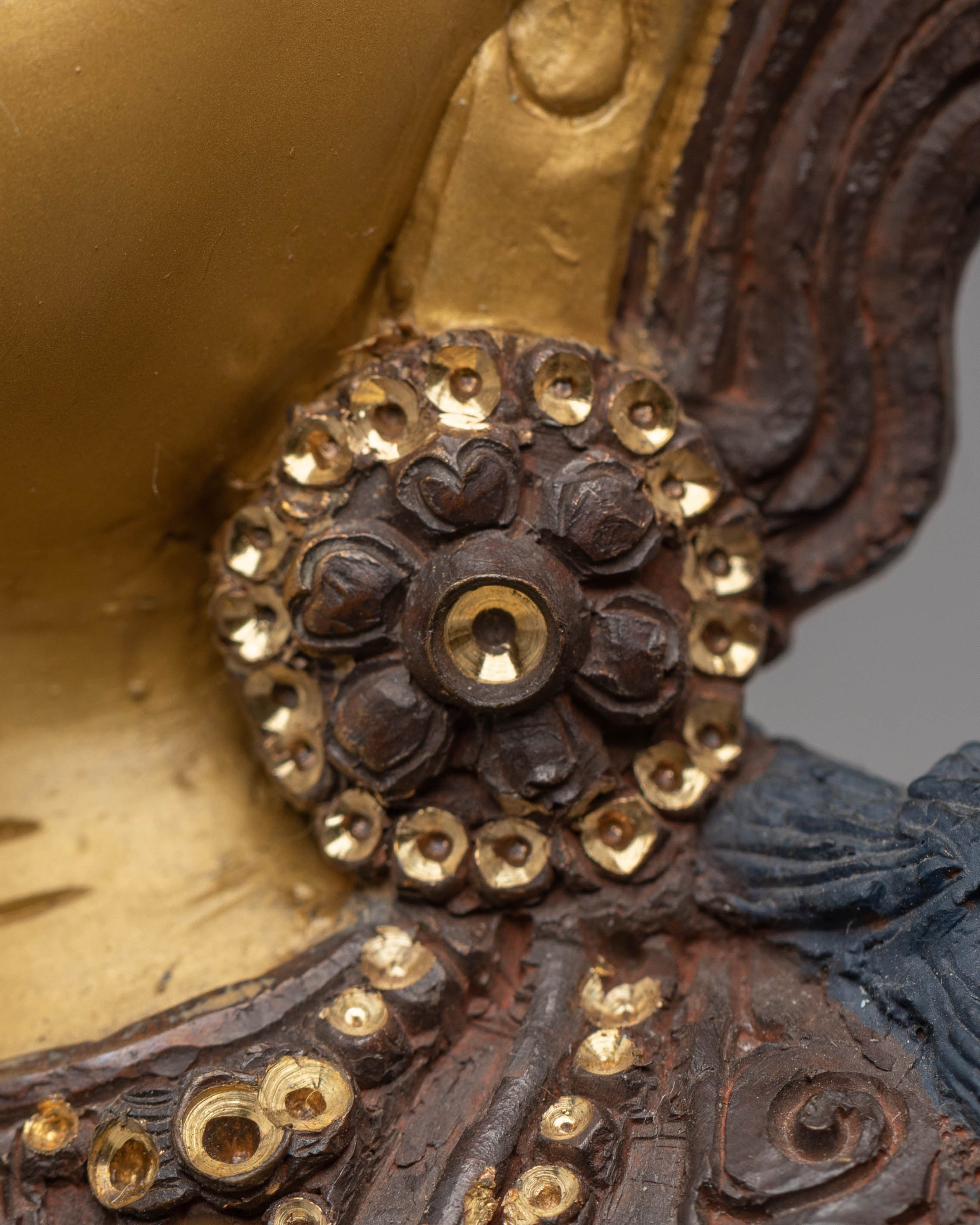 Handcrafted Tibetan Manjushri Bodhisattva Sculpture for Decor