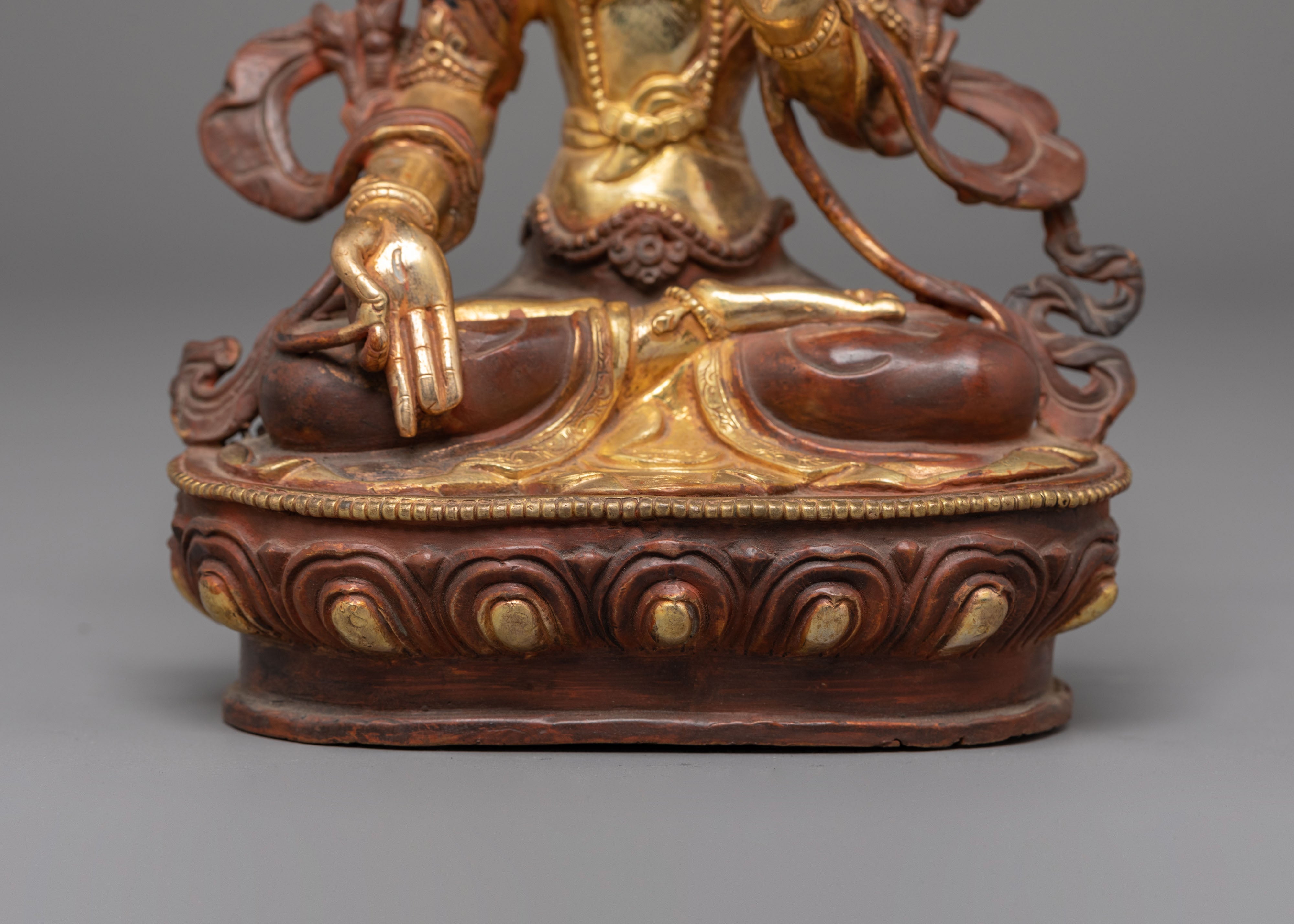Oxidized Copper White Tara Statue | Buddhist Healing Tara