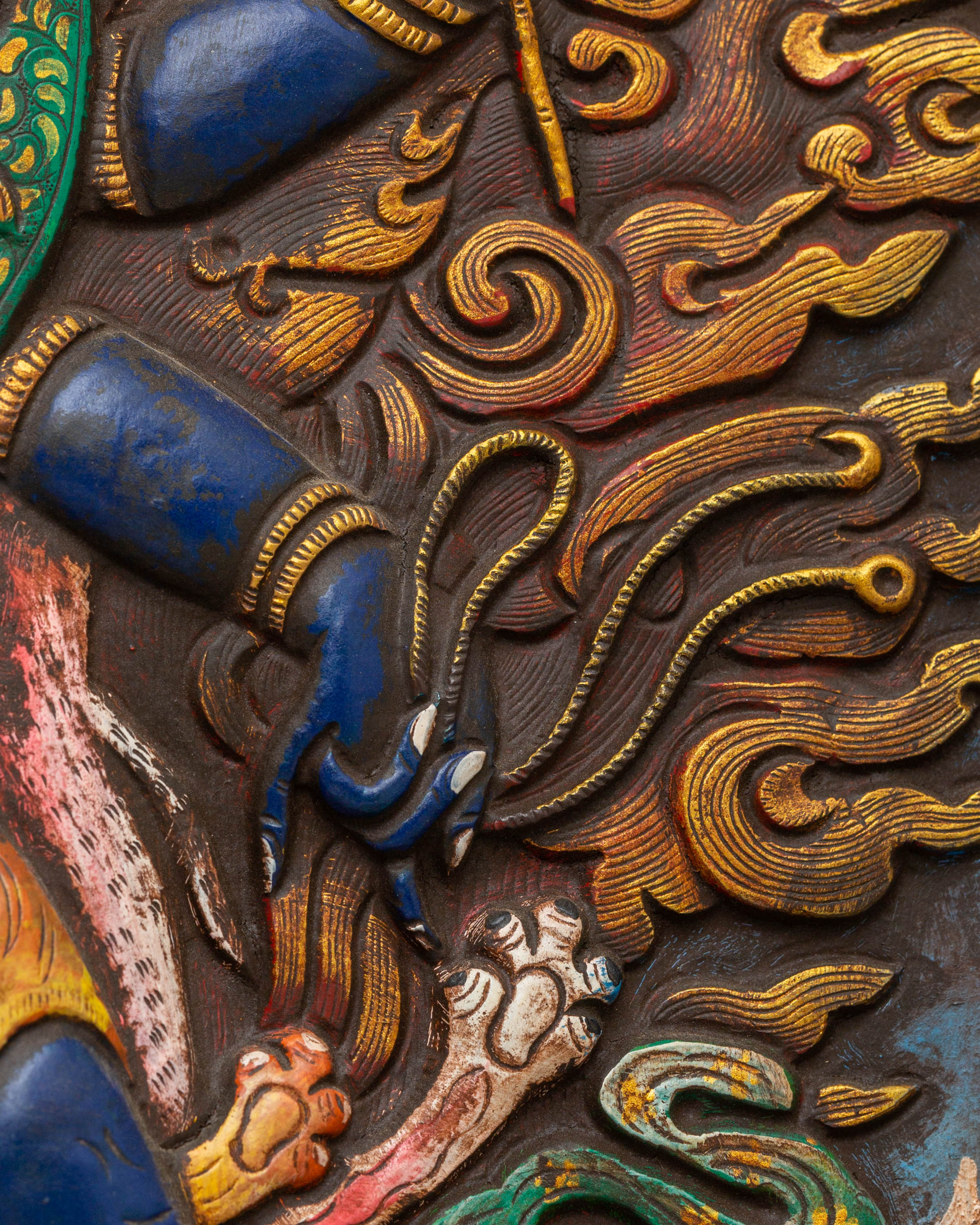 Handmade Six-Armed Mahakala Wall Hanging | A Symbol of Protection and Power