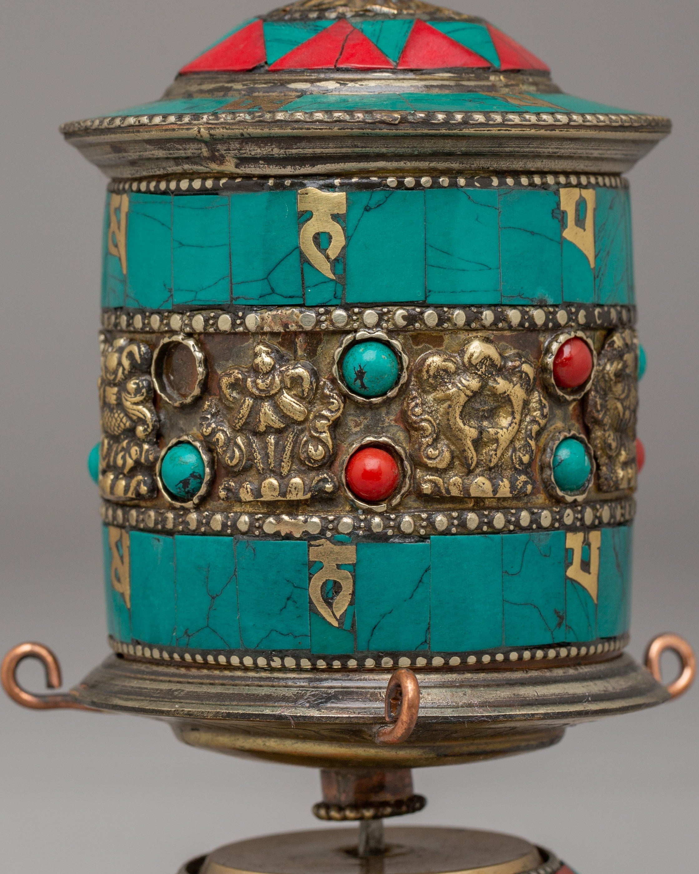 Mantra-Chanting Prayer Wheel | A Sacred Tool for Meditation