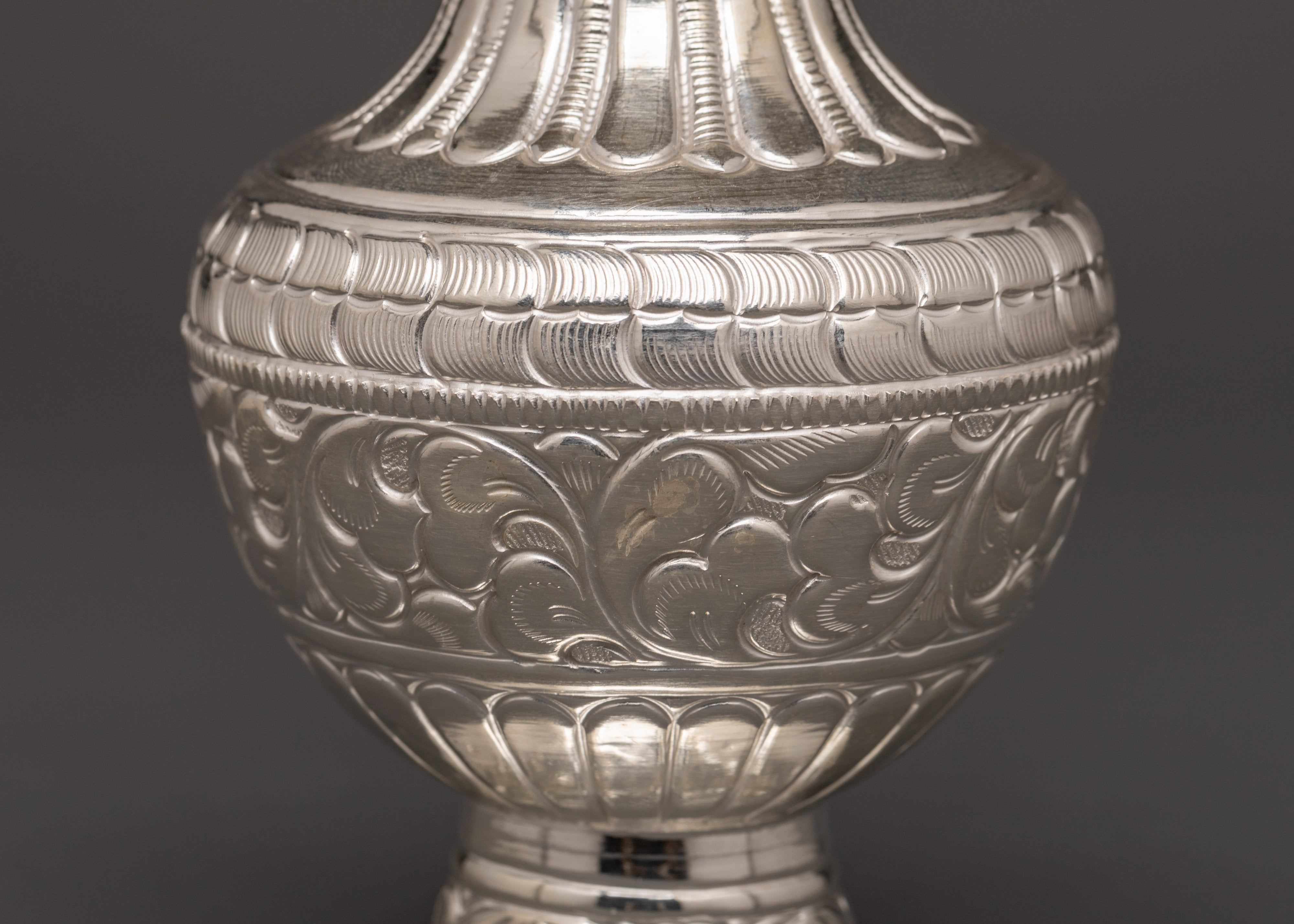 Silver Karuwa Decorative Vessel | Ideal for Rituals and Ceremonies