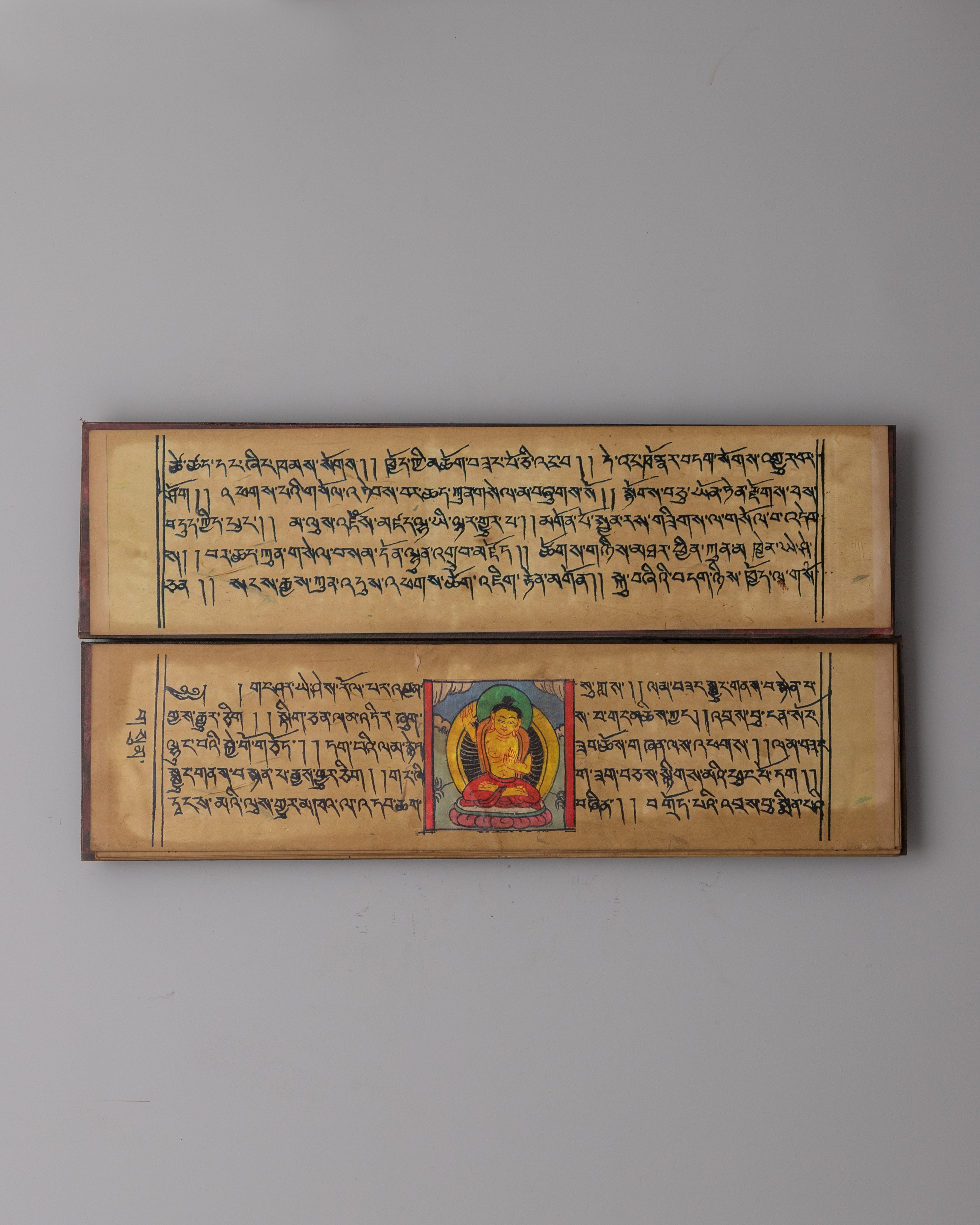 Handcrafted Tibetan Book Cover | Buddhist Ritual and Sacred Text Decor