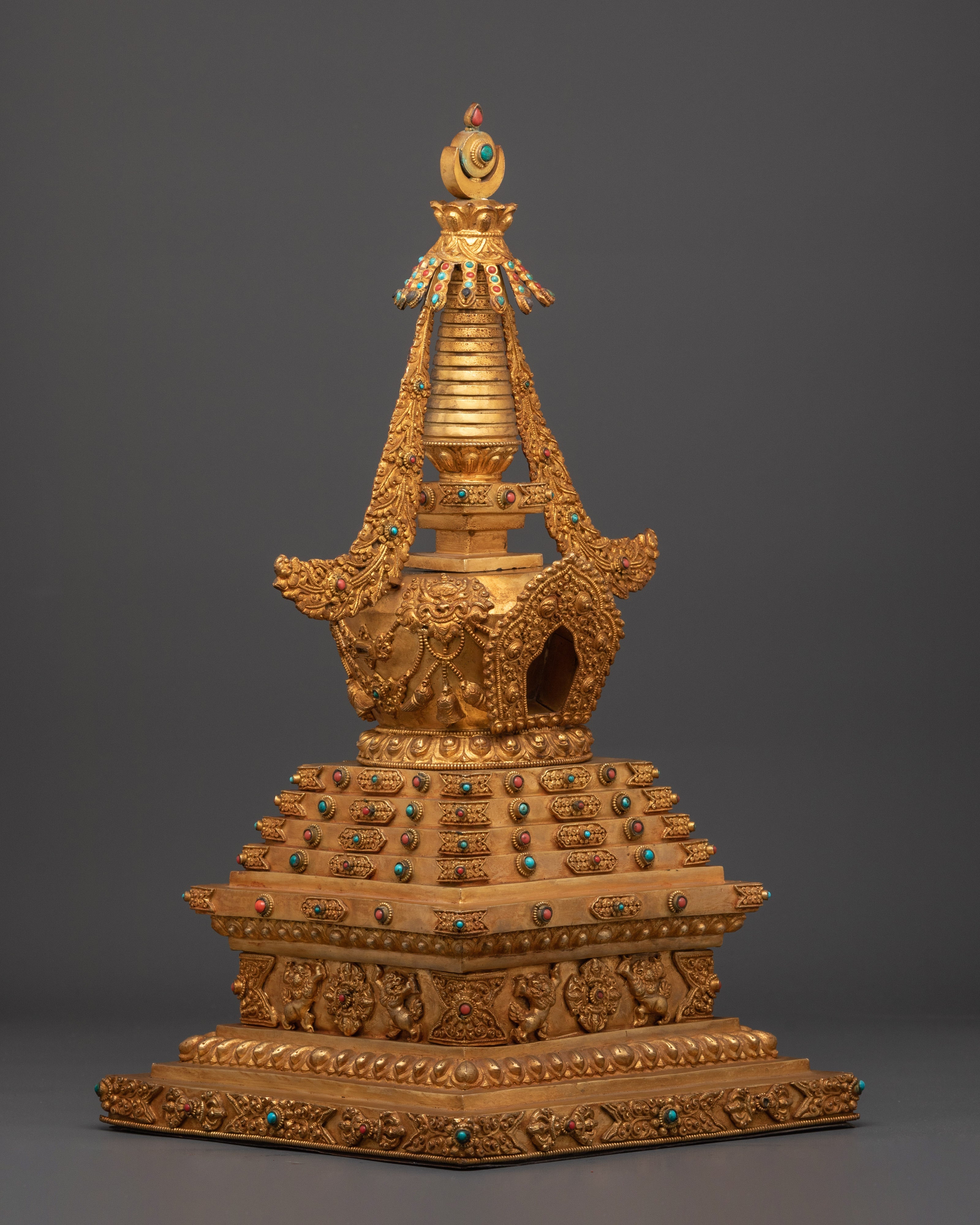 Handcrafted Buddhist Alter Stupa | Sacred Art for Meditation Space