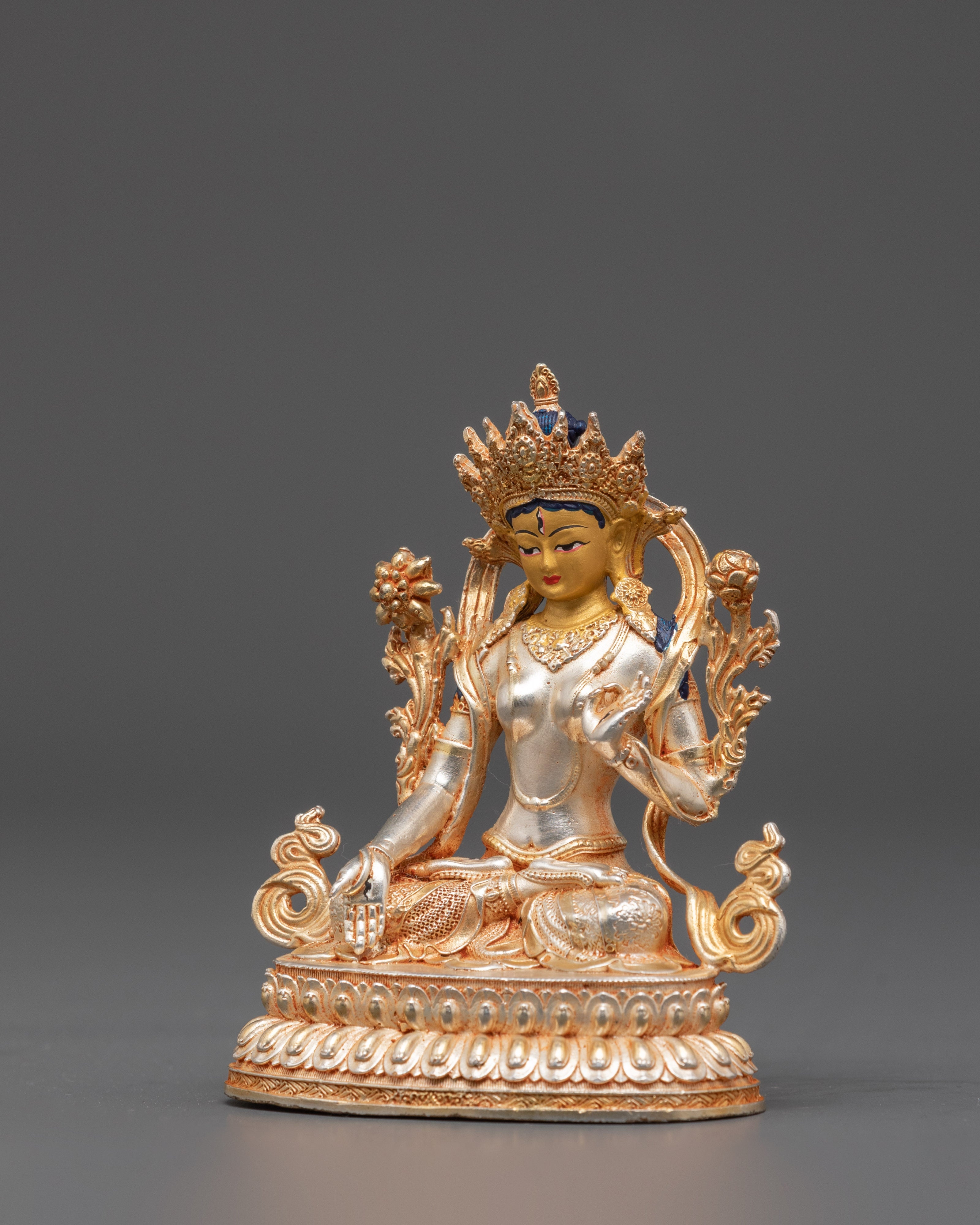 Sacred Longevity Icon White Tara Statue | Buddhist Goddess of Healing