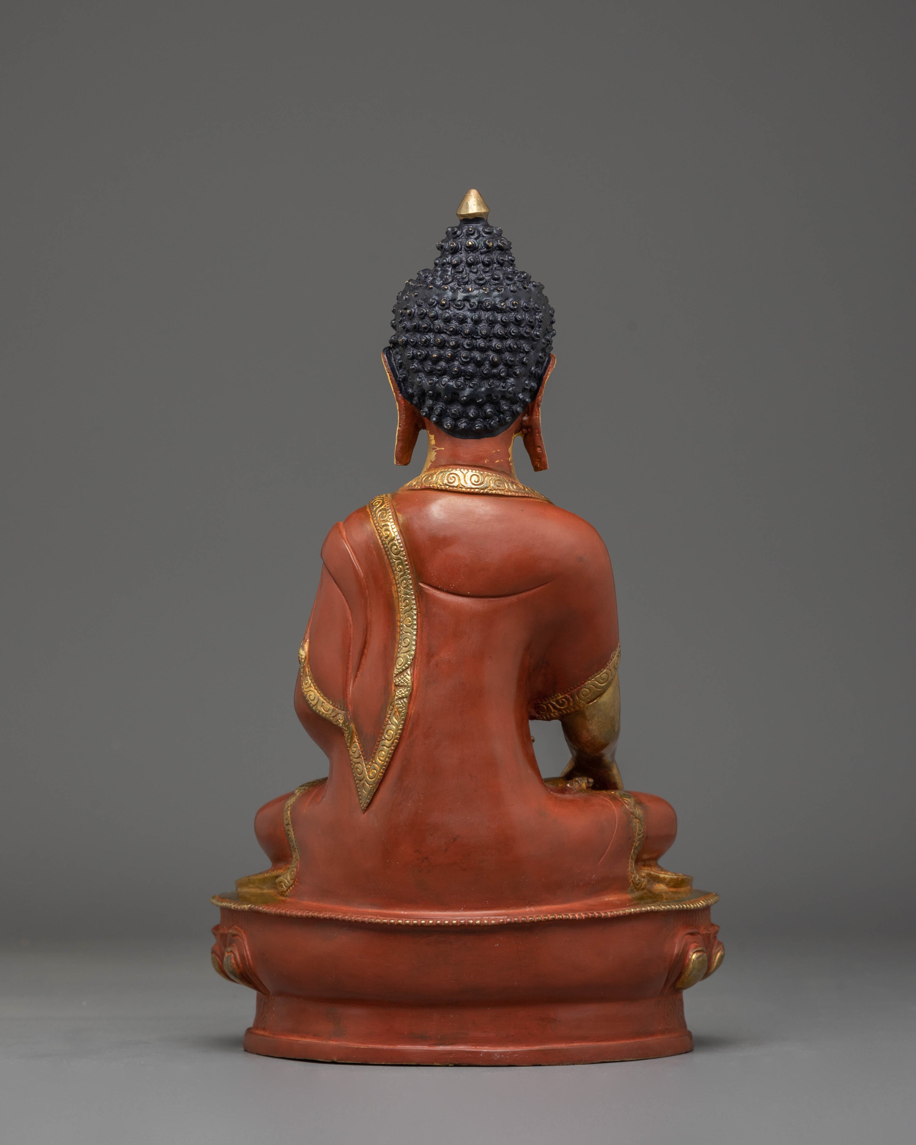 Tibetan Buddhist Statue of Shakyamuni Buddha | Statue with Turquoise and Coral