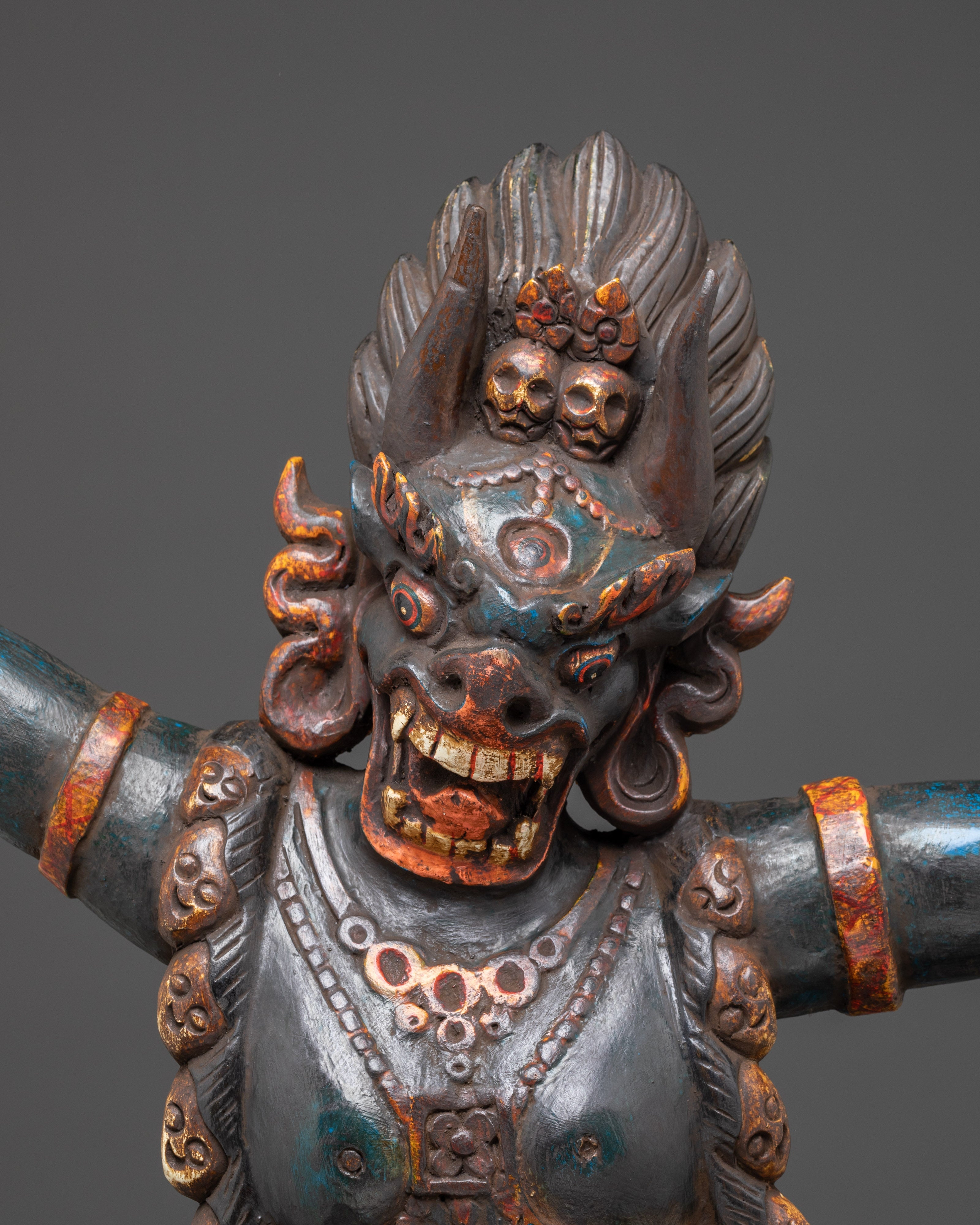 Tibetan Protector Deity Yamantaka Statue | Spiritual Idol for Meditation