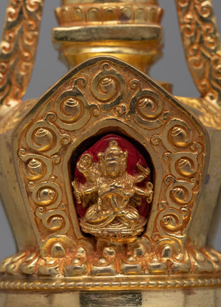 Handcrafted Sacred Buddhist Stupa | Buddhist Decor for Blessings and Enlightenment