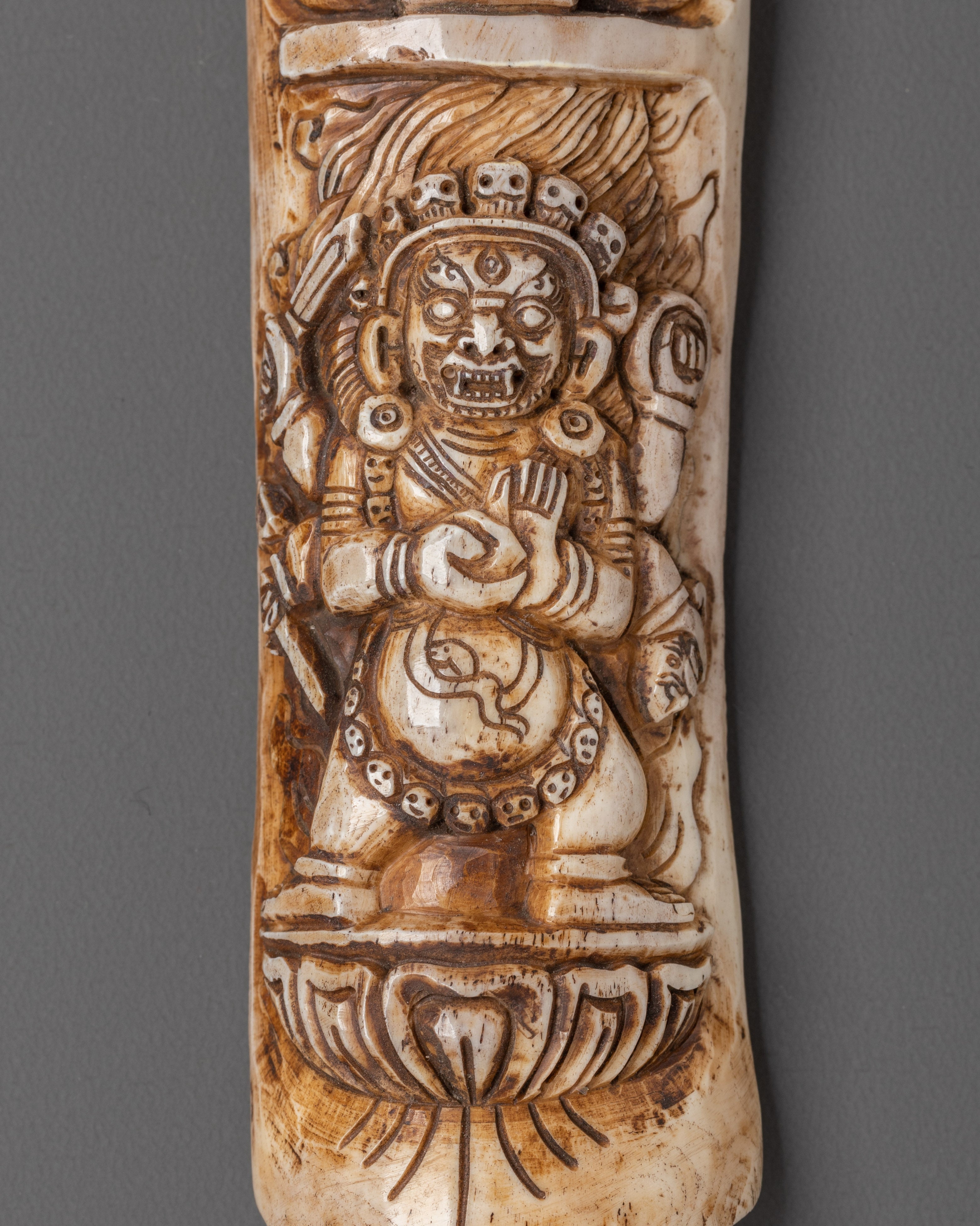 Mahakala Carved Bone for Spiritual Protection