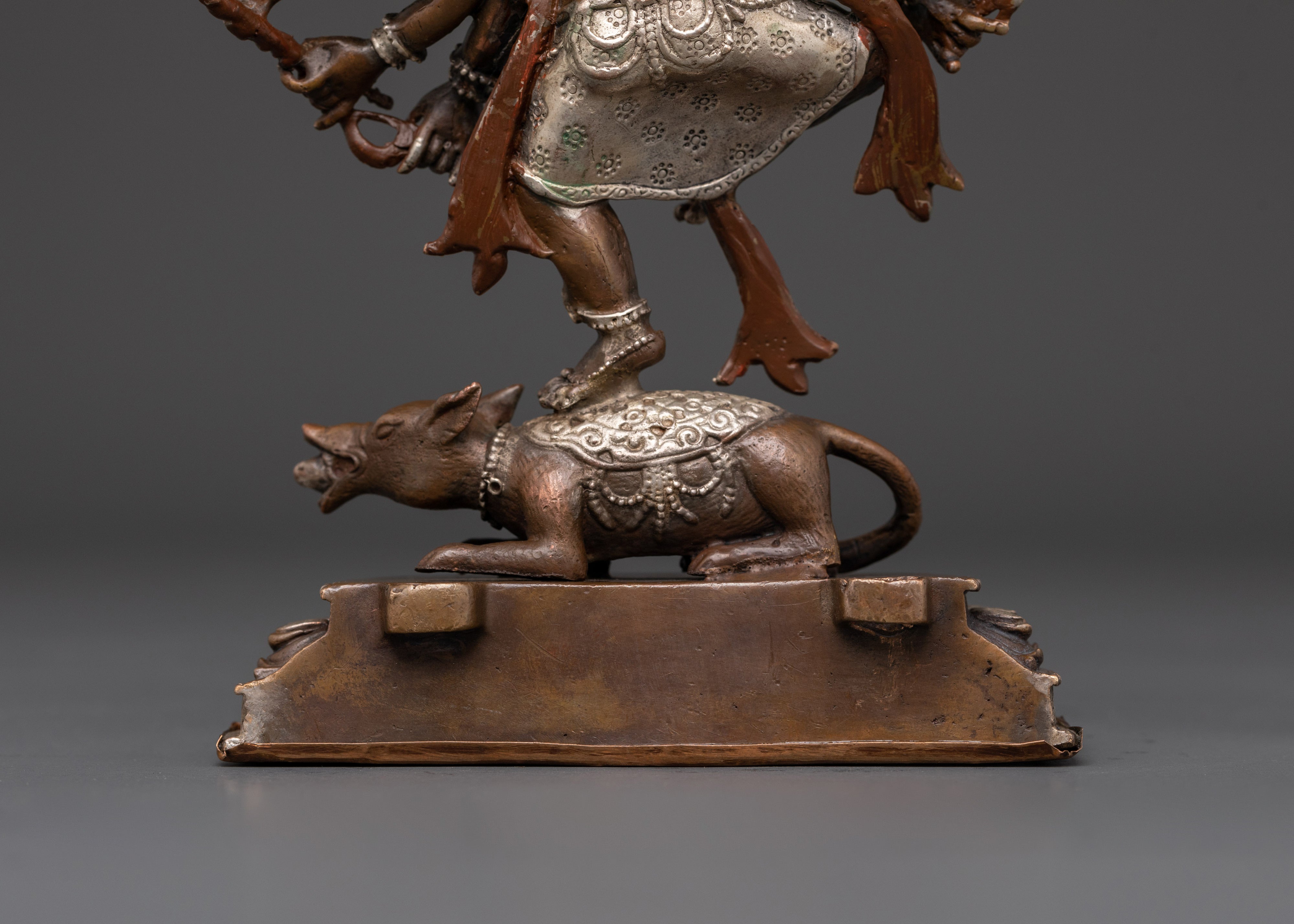 Hindu Elephant God Ganesha Idol | Oxidized Copper Silver Plated Statue