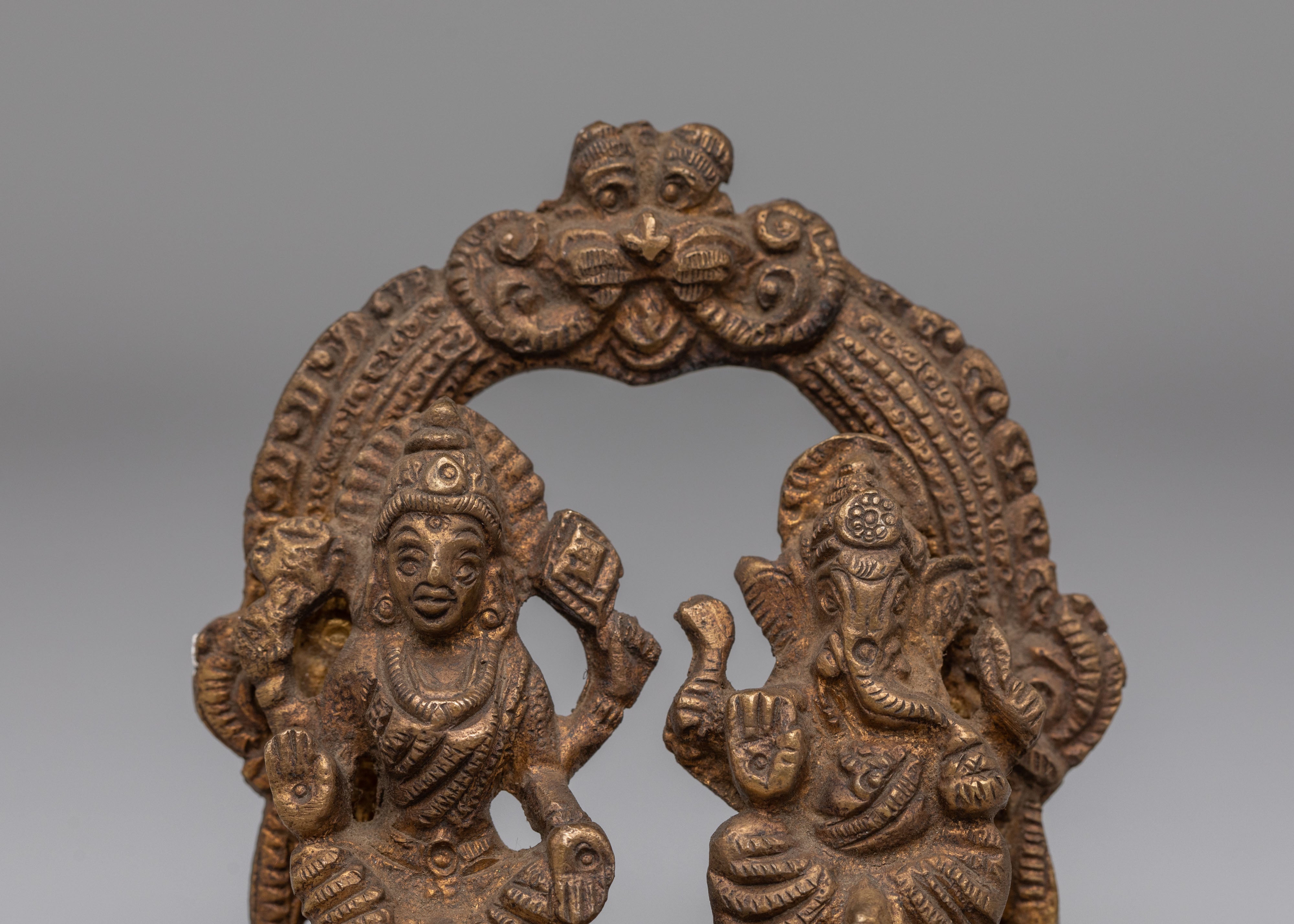 Laxmi and Lord Ganesha Statue Set | Brass Handcrafted Deity Sculpture