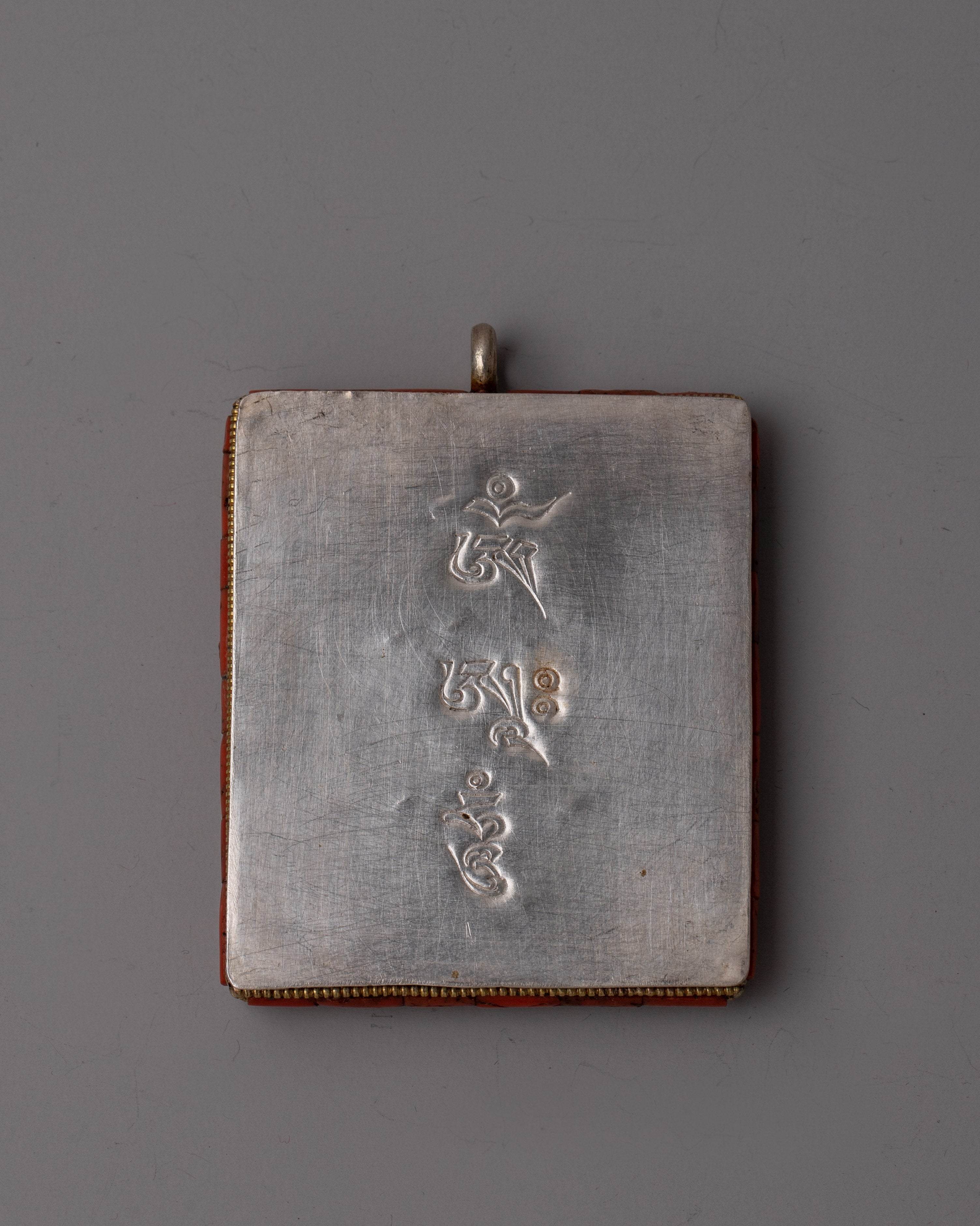 Silver Buddha Amulet |  24K Gold Plated Handmade Tibetan Pendant