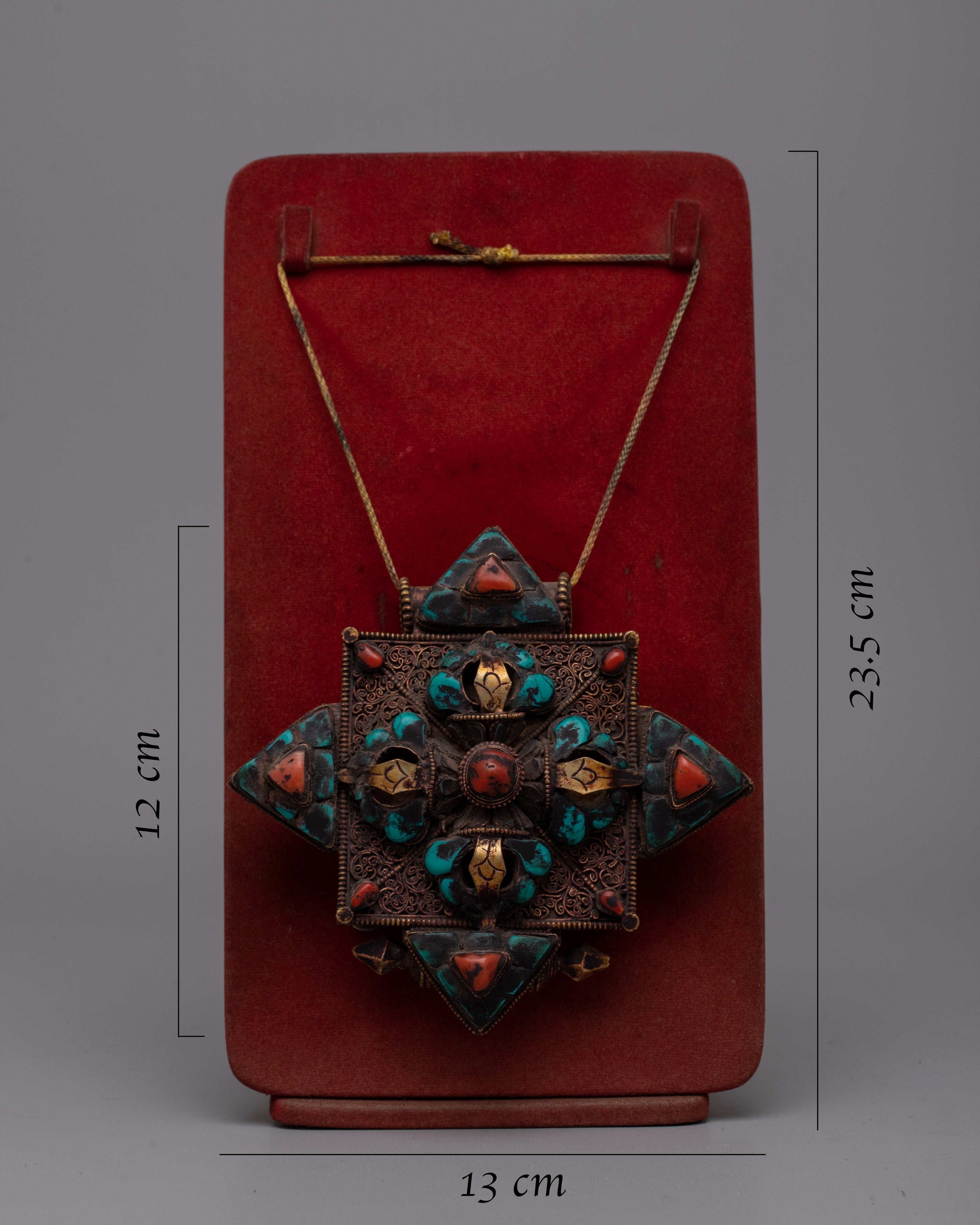 Ghau Copper Box | Tibetan Prayer Amulet Holder