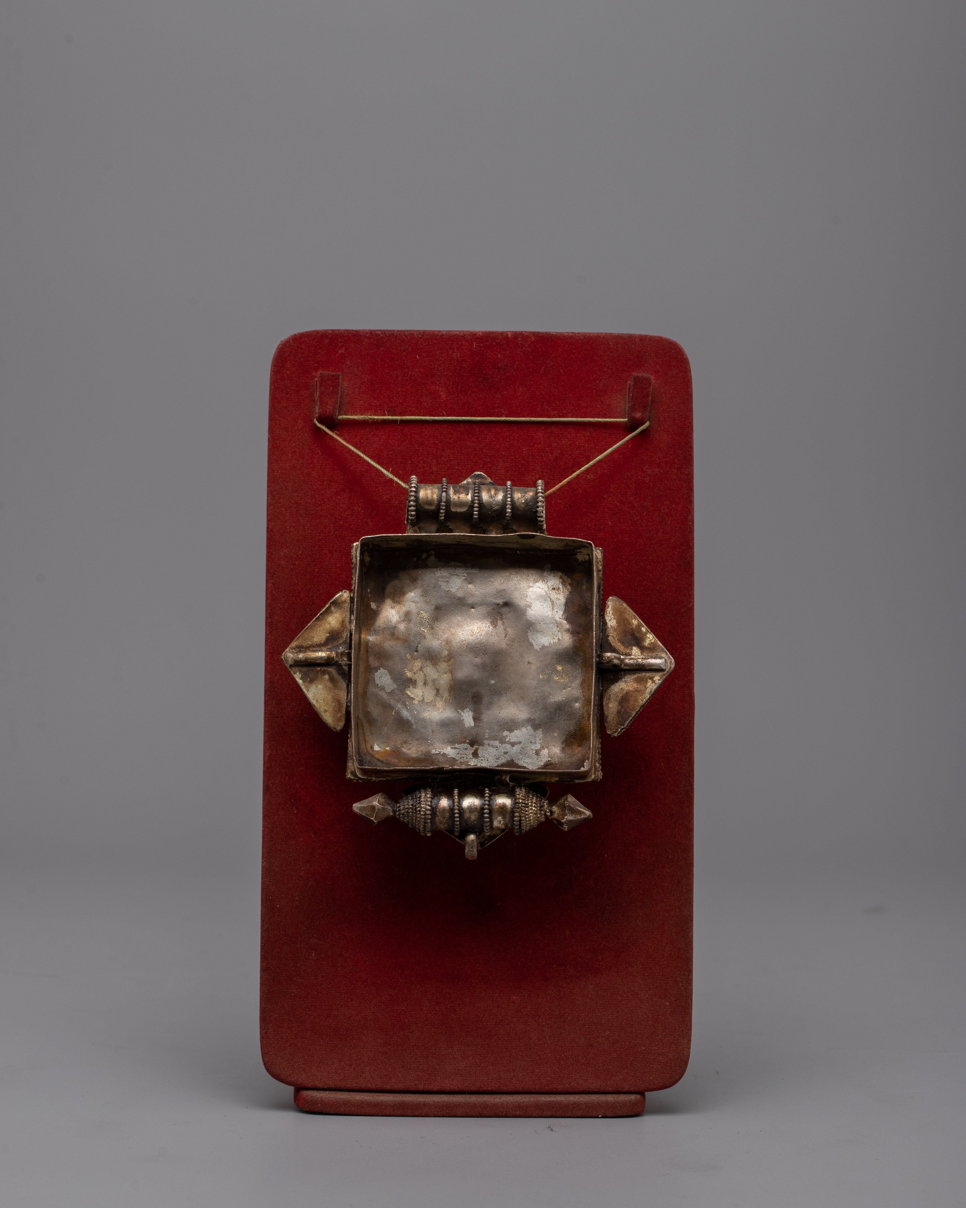 Ghau Box Copper | Buddhist Amulet Container with Authentic Tibetan Desig