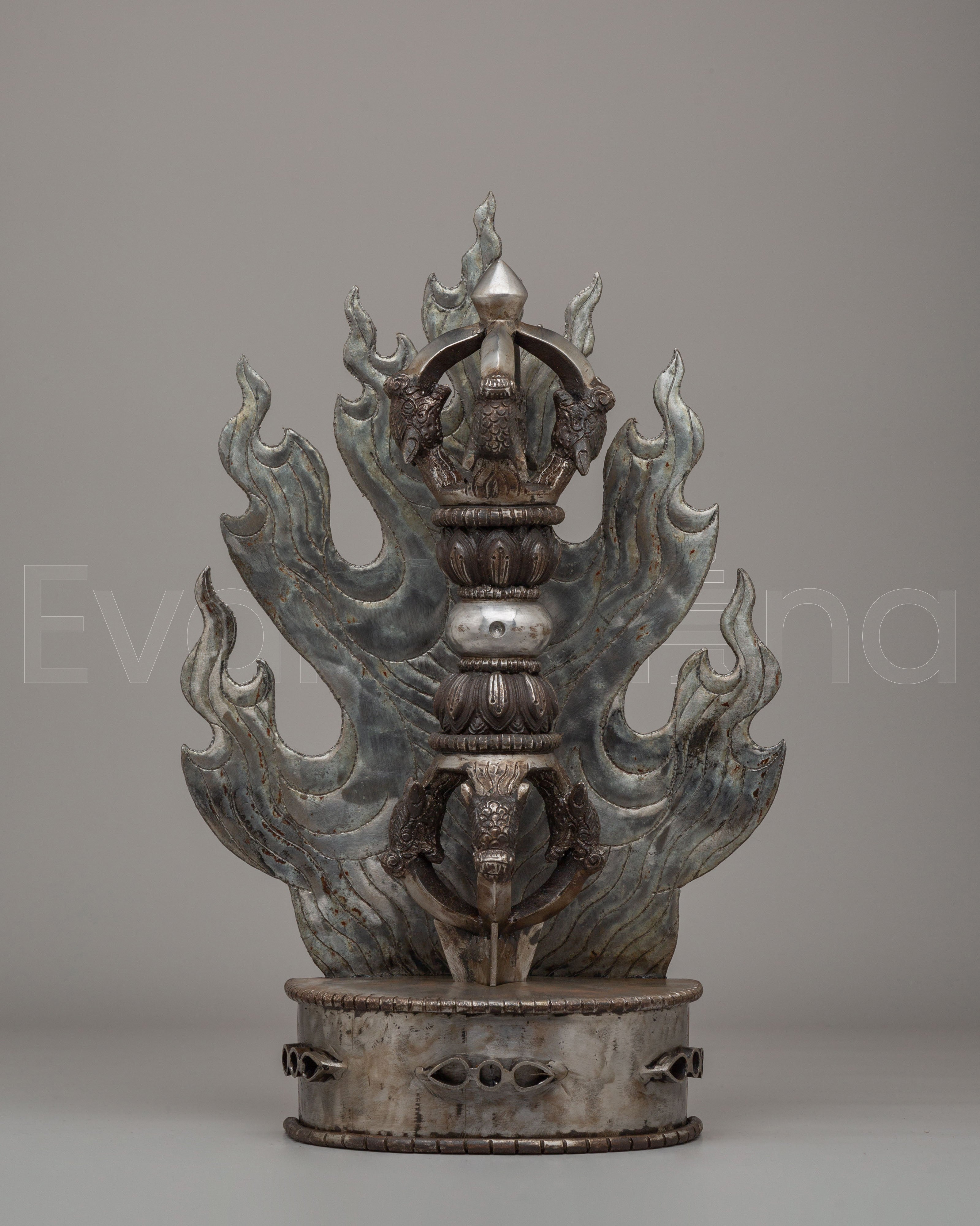 Tibetan Vajra with Flames | Spiritual Tool for Meditation & Protection