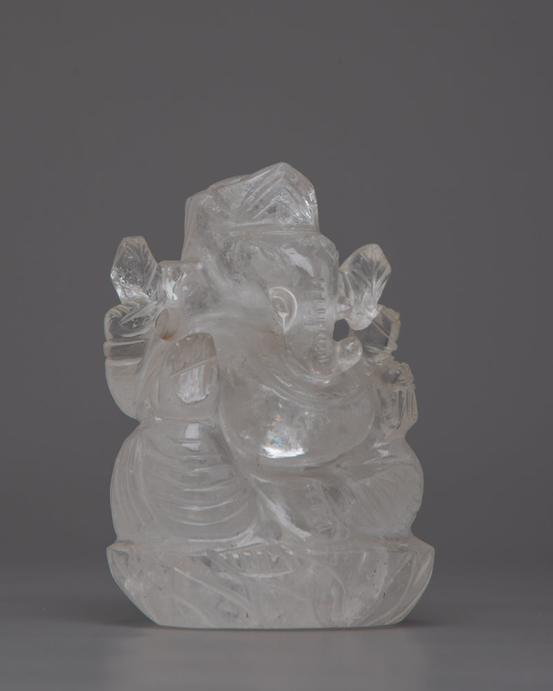 Crystal Ganesh Idol | Handmade Hindu Lord Ganesha Sculpture