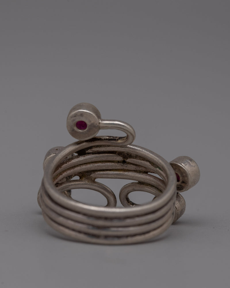 Sterling Silver Ruby Ring | Handmade Jewelry Design with Ruby Gem