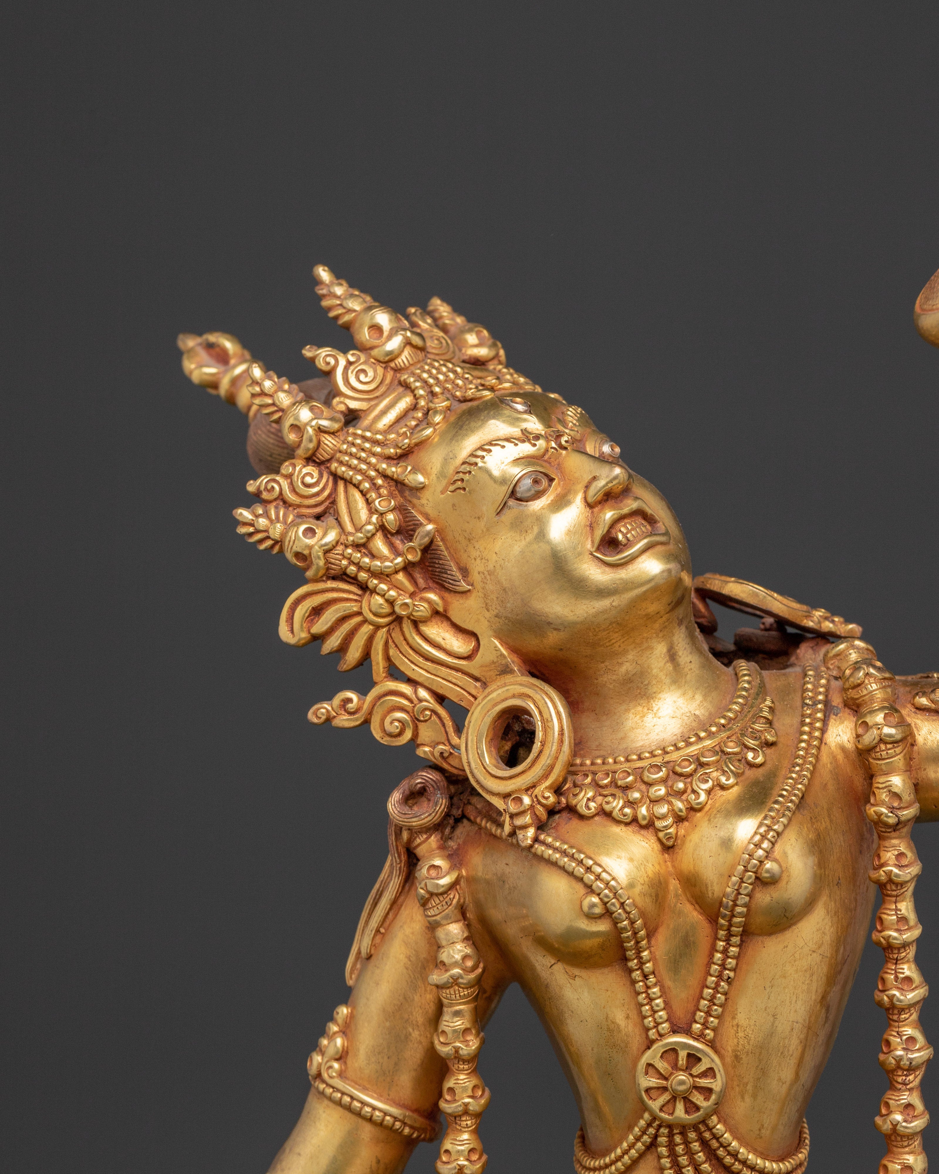 Handcrafted Vajrayogini Golden Statue | Queen of Dakini