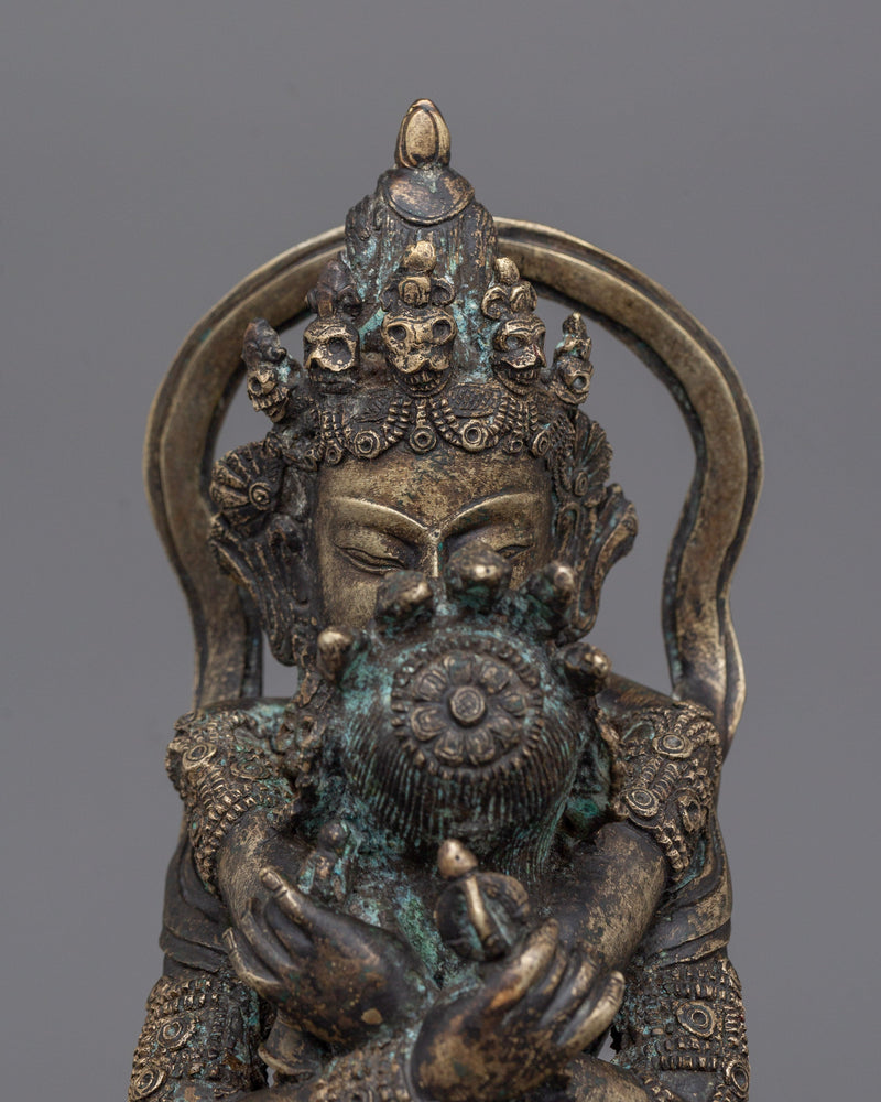 Chakrasamvara Buddhist Statue With His Consort | Sacred Buddhist Art for Meditation and Prayer Spaces