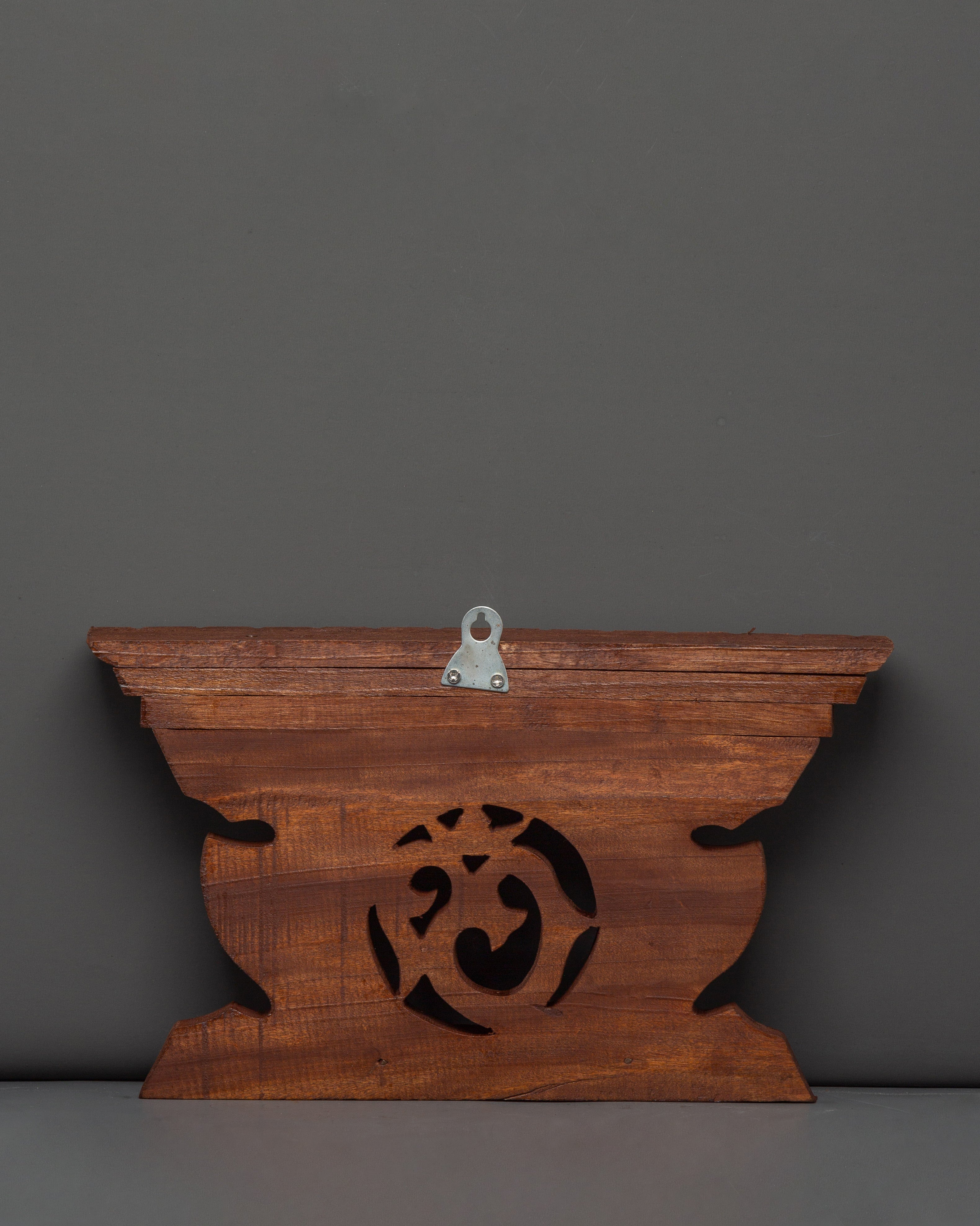 Wooden Hand Craved Om Wall Art | Symbol of Peace