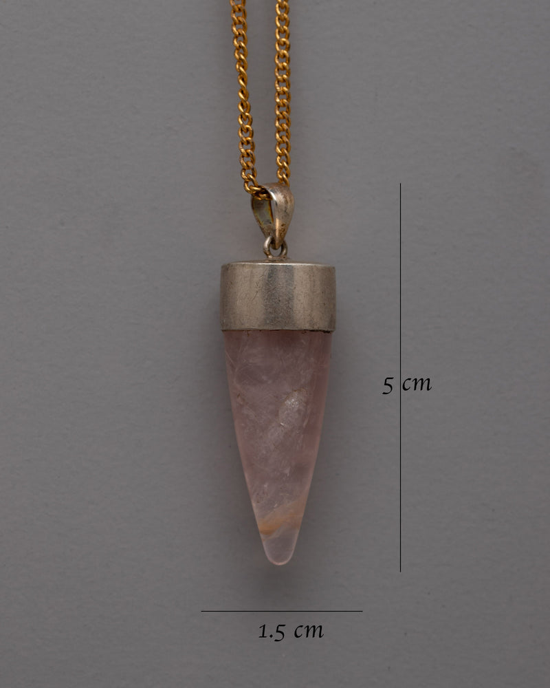 Healing Crystal Point Pendant | Handmade Spiritual Healing Jewelry