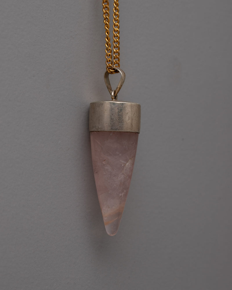 Healing Crystal Point Pendant | Handmade Spiritual Healing Jewelry