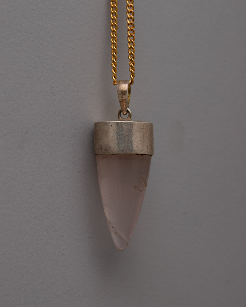 Healing Crystal Point Pendant | Handmade Healing Charm