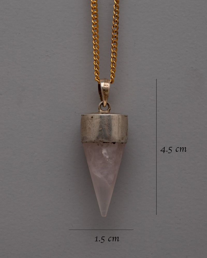 Crystal Point Pendant in Sterling Silver | Handcrafted Sterling Silver Jewelry