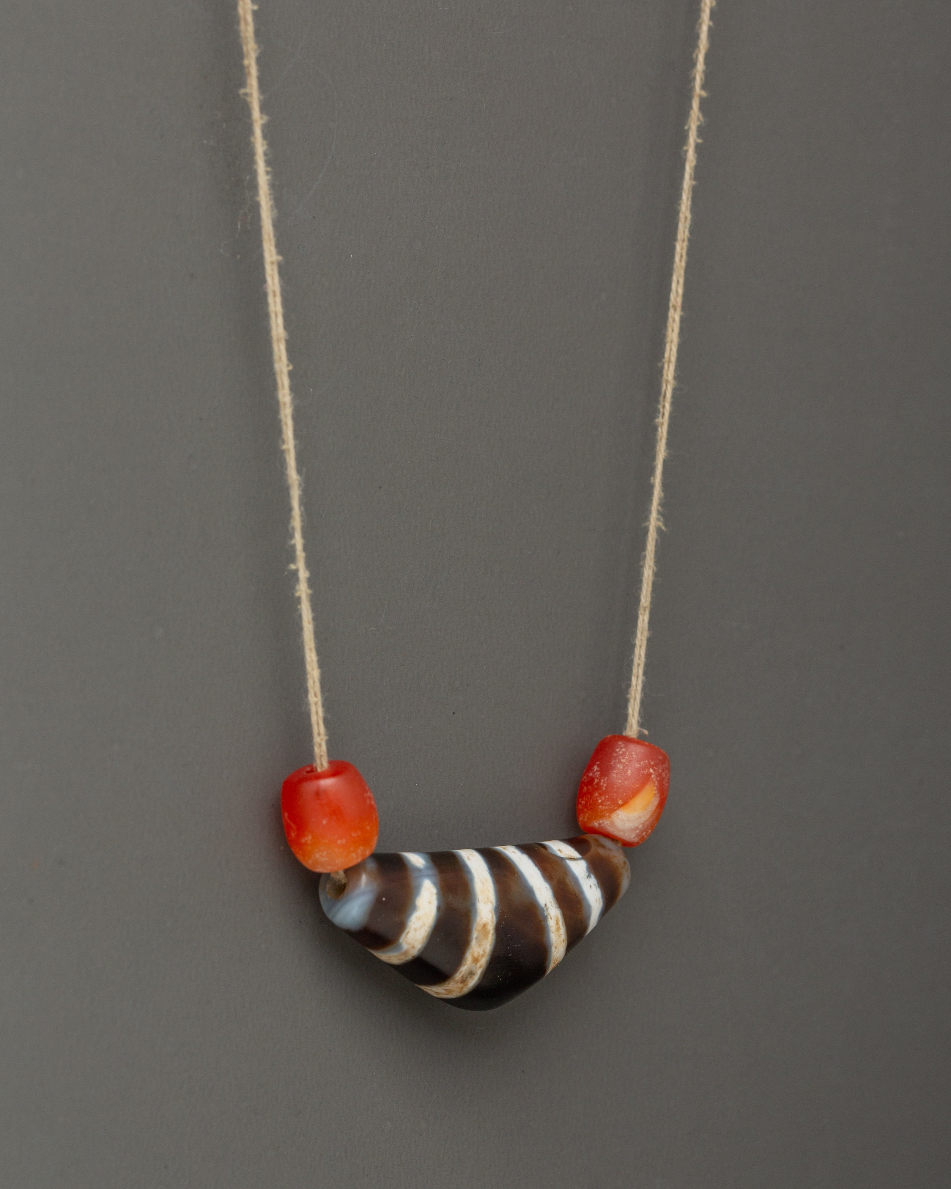 Coral Stone Mala Necklace | Handcrafted Spiritual Beads