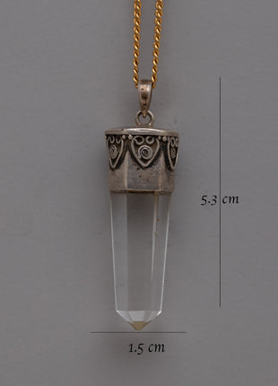 Silver Crystal Pendant | Elegant and Timeless Crystal Jewelry Piece