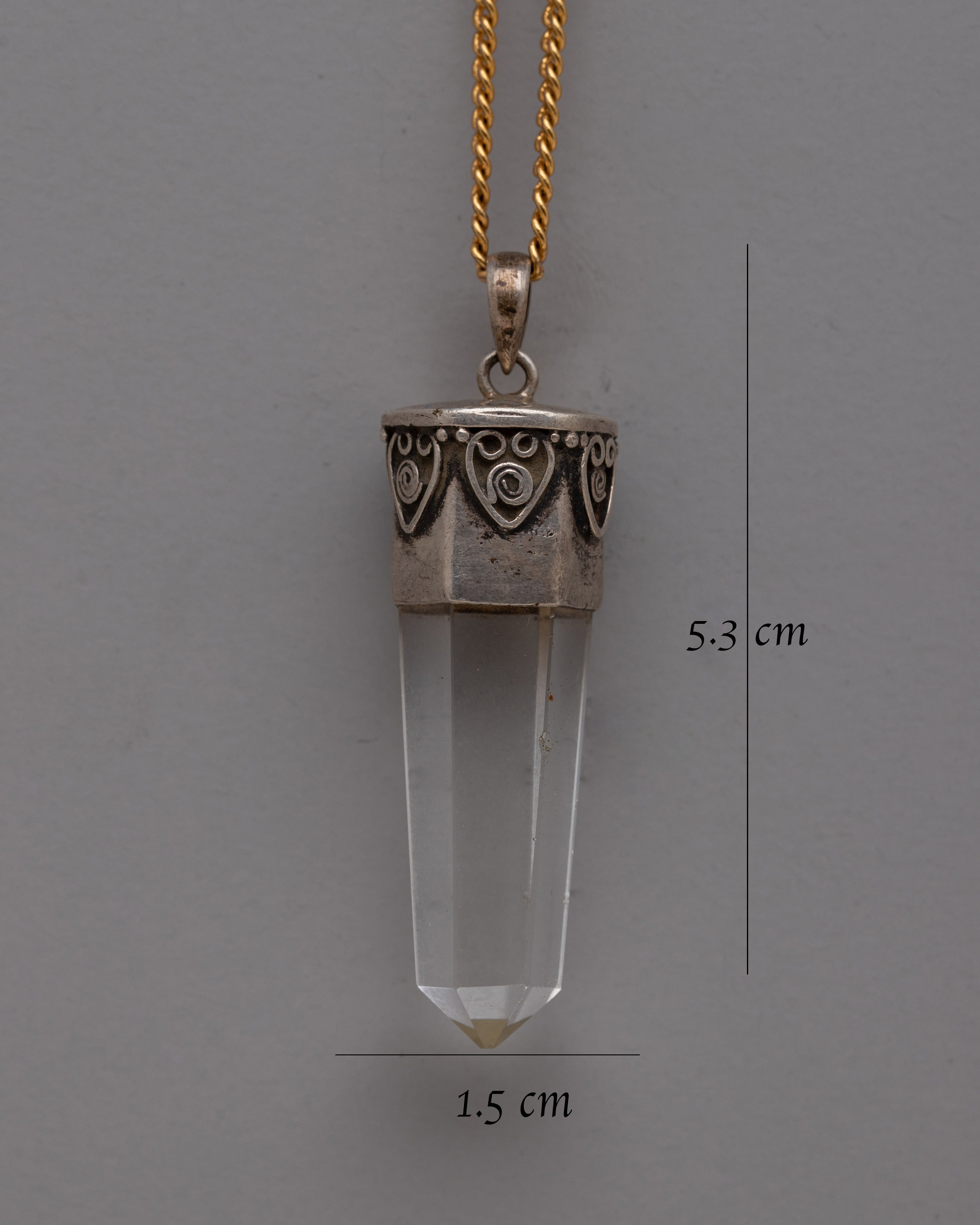 Silver Crystal Pendant | Elegant and Timeless Crystal Jewelry Piece