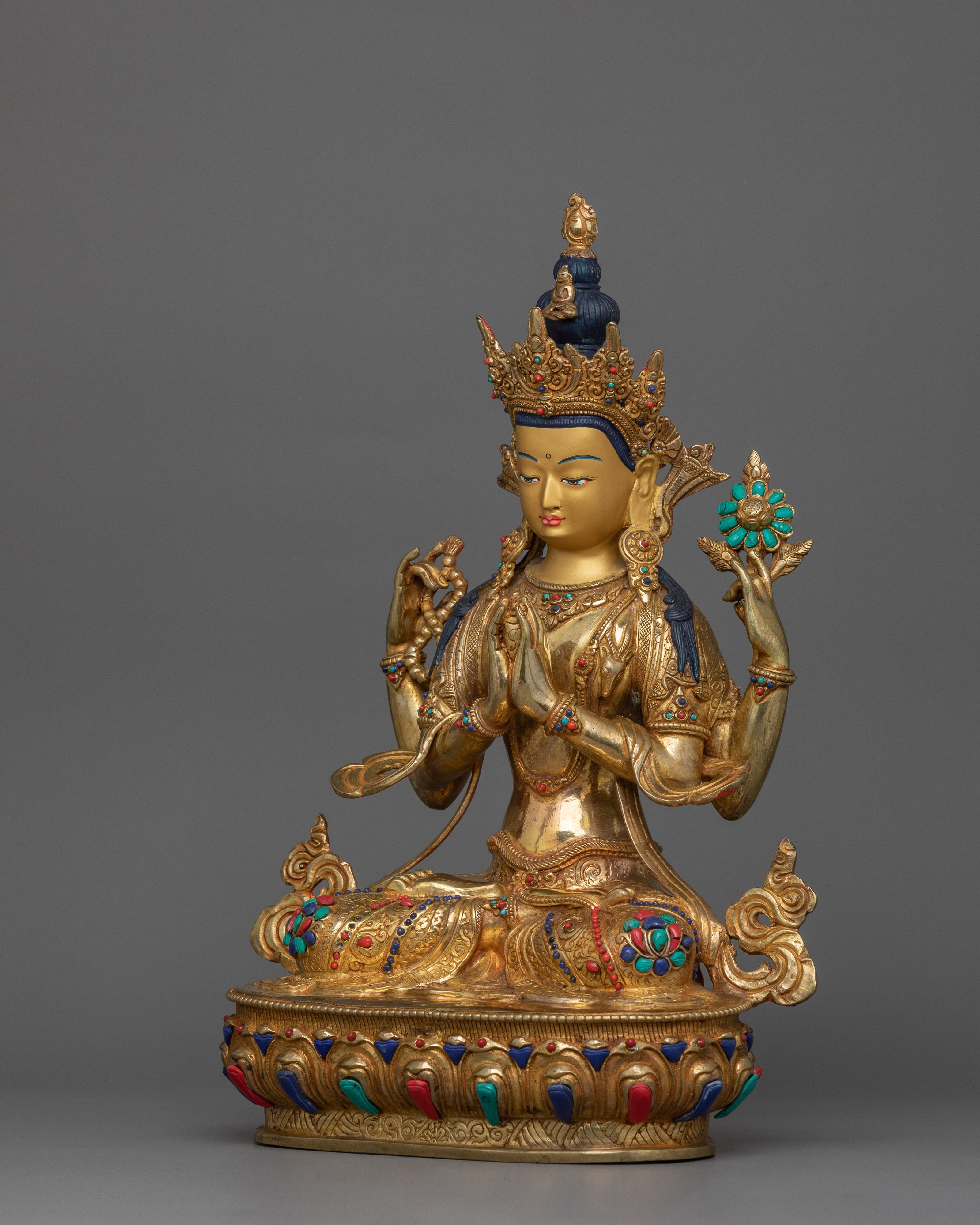 Handmade Statue Of Chenrezig |  Tibetan Buddha of Compassion