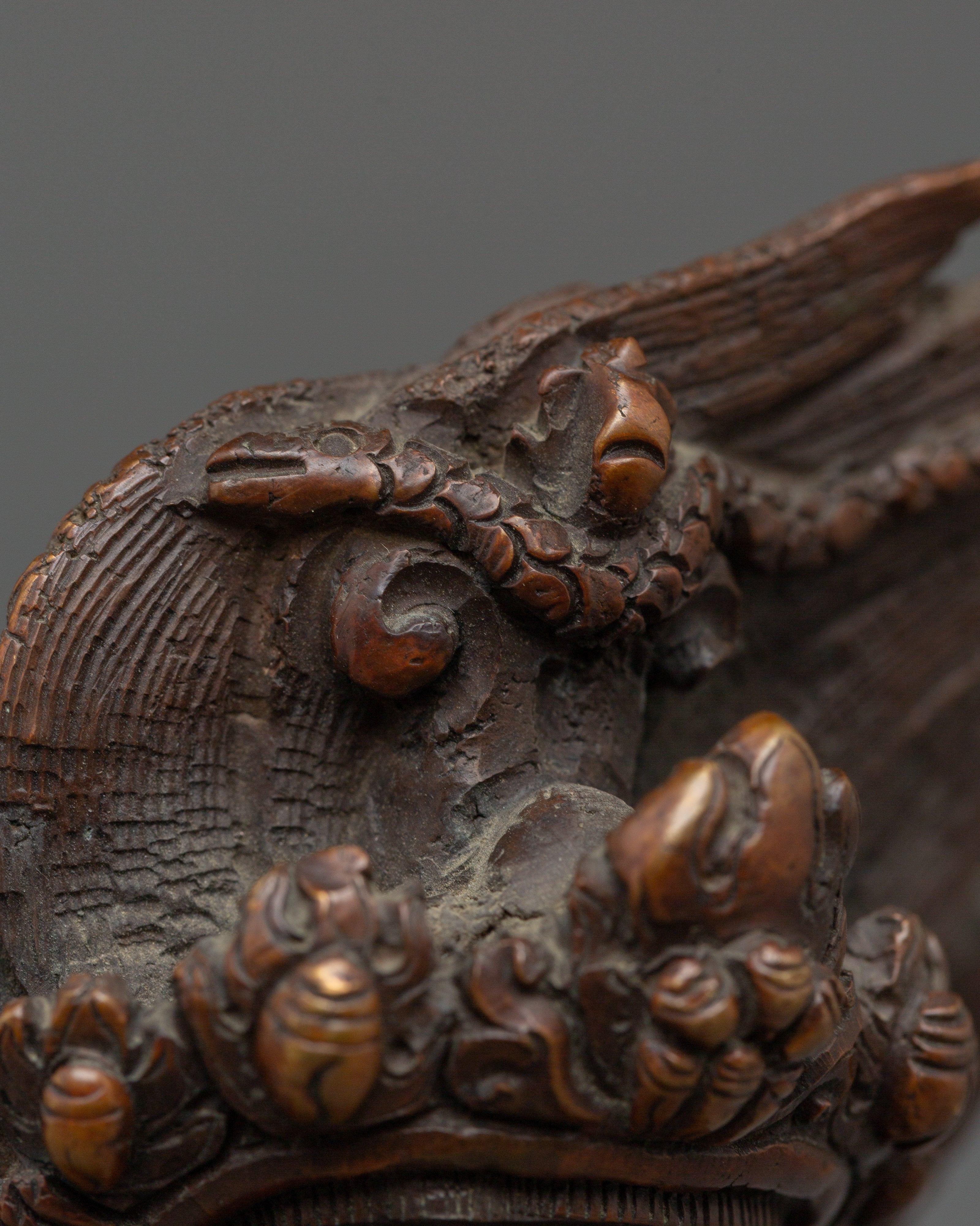 Oxidized Copper Black Dzambhala Statue | Guardian of Wealth