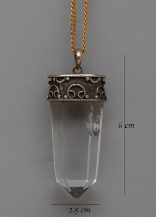Sterling Silver Crystal Pendant | Elegant Jewelry for Everyday Glamour and Spiritual Connection