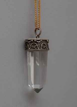 Sterling Silver Crystal Pendant | Elegant Jewelry for Everyday Glamour and Spiritual Connection