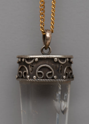 Sterling Silver Crystal Pendant | Elegant Jewelry for Everyday Glamour and Spiritual Connection