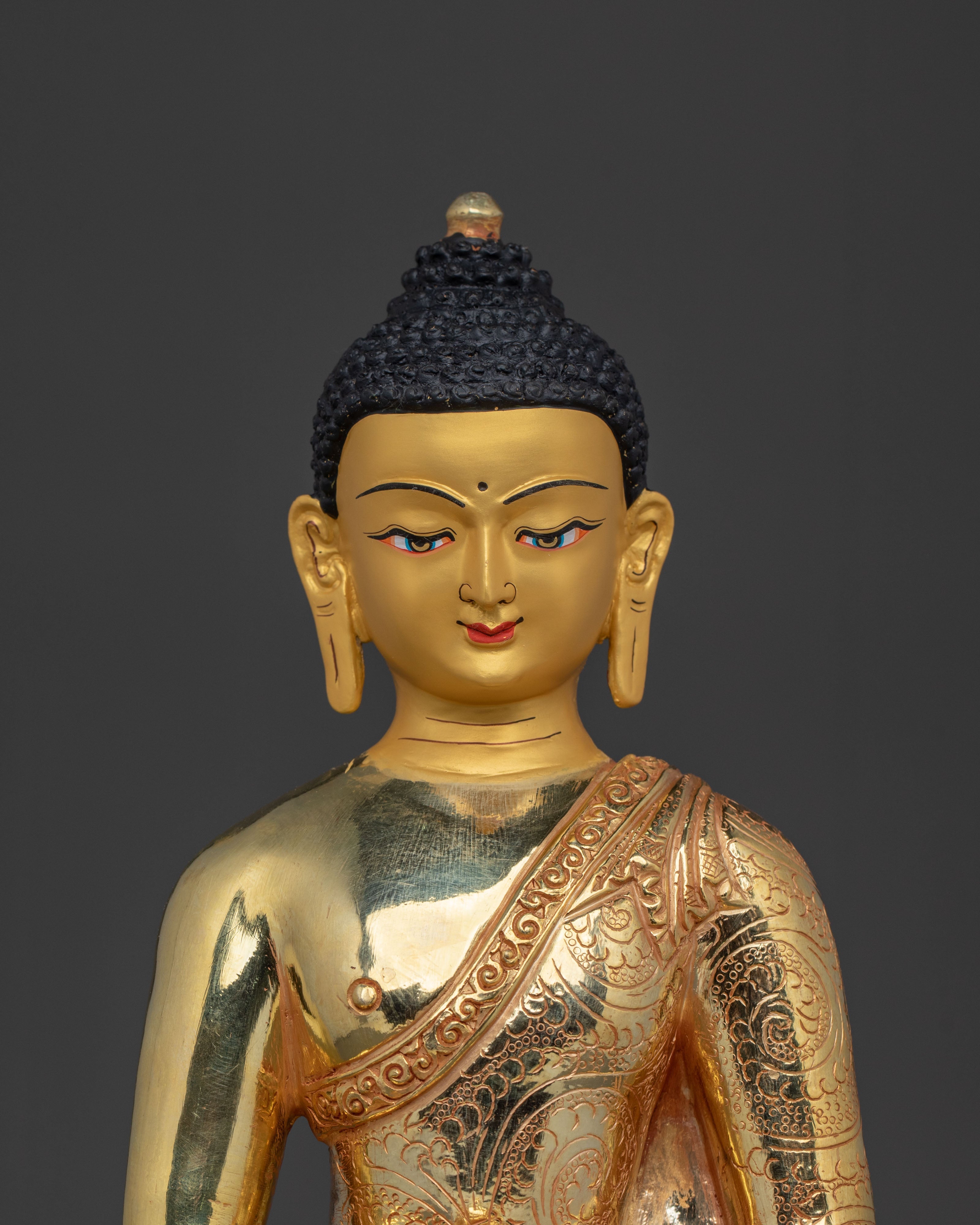 Traditional Handcrafted Shakyamuni Buddha Figurine | Spiritual Home Decor