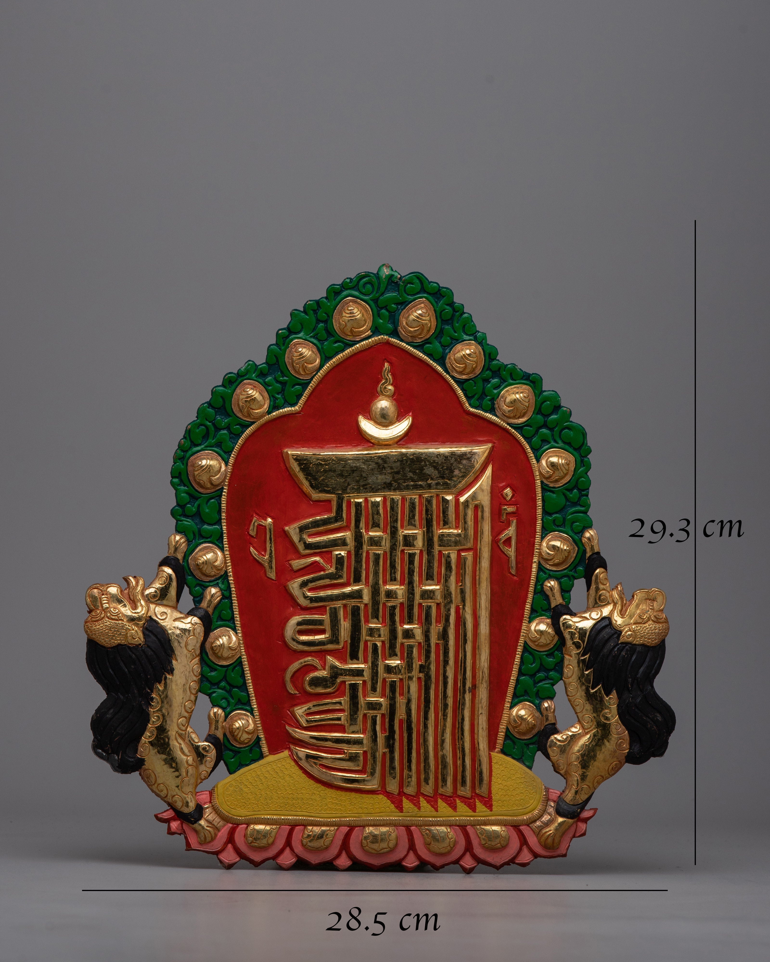 Copper Kalachakra Mantra Wall Hanging | Traditional Craftsmanship in Sacred Tibetan Art