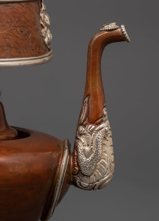 Handcrafetd Tibetan Bhumba Ritual Vase | Buddhist Water Offering Vessel