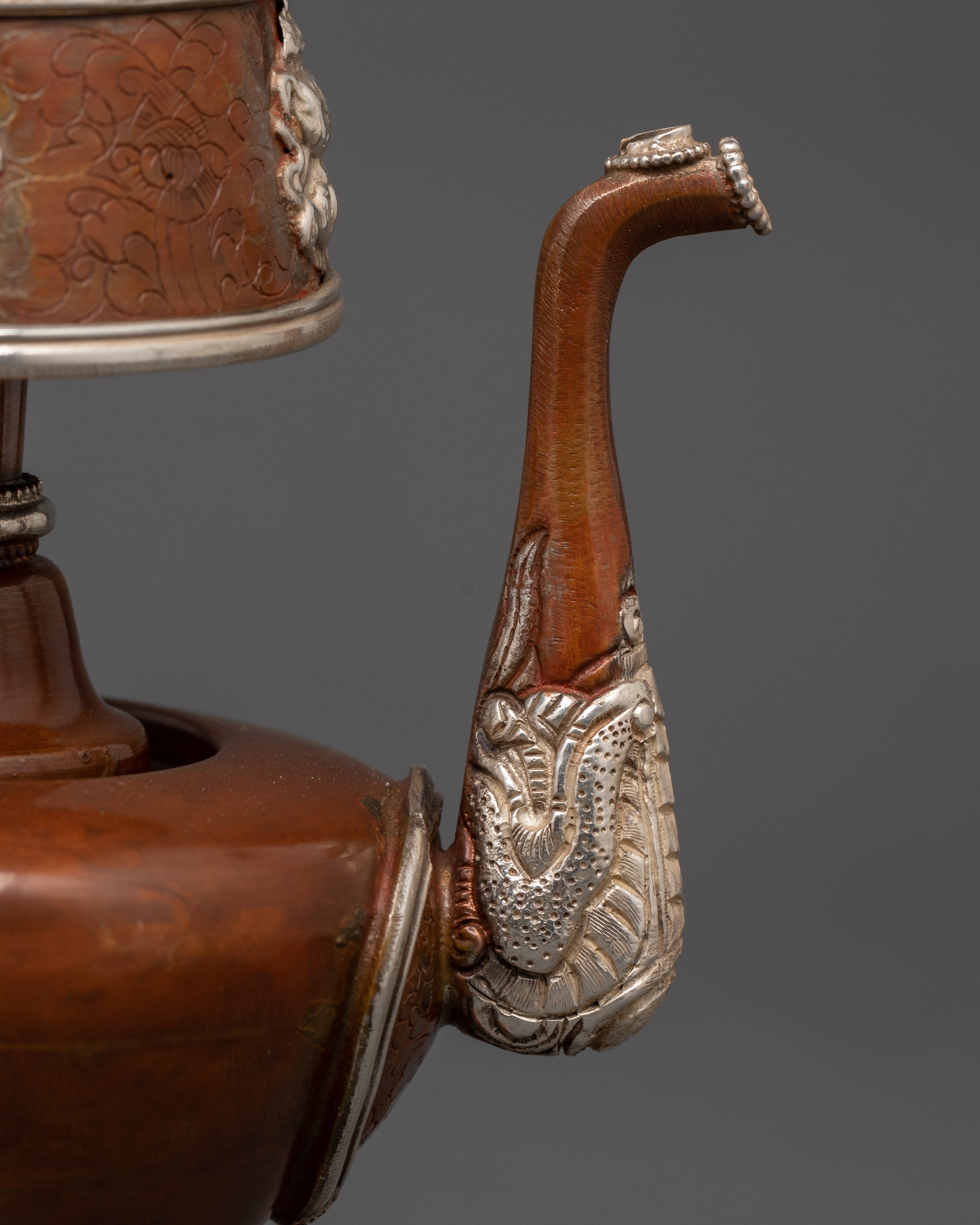 Handcrafetd Tibetan Bhumba Ritual Vase | Buddhist Water Offering Vessel