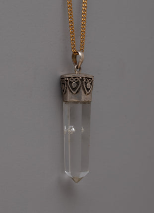 Sterling Silver Crystal Pendant | Unique Jewelry for Meditation and Mindfulness