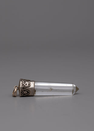 Sterling Silver Crystal Pendant | Unique Jewelry for Meditation and Mindfulness