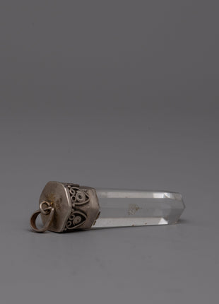 Sterling Silver Crystal Pendant | Unique Jewelry for Meditation and Mindfulness
