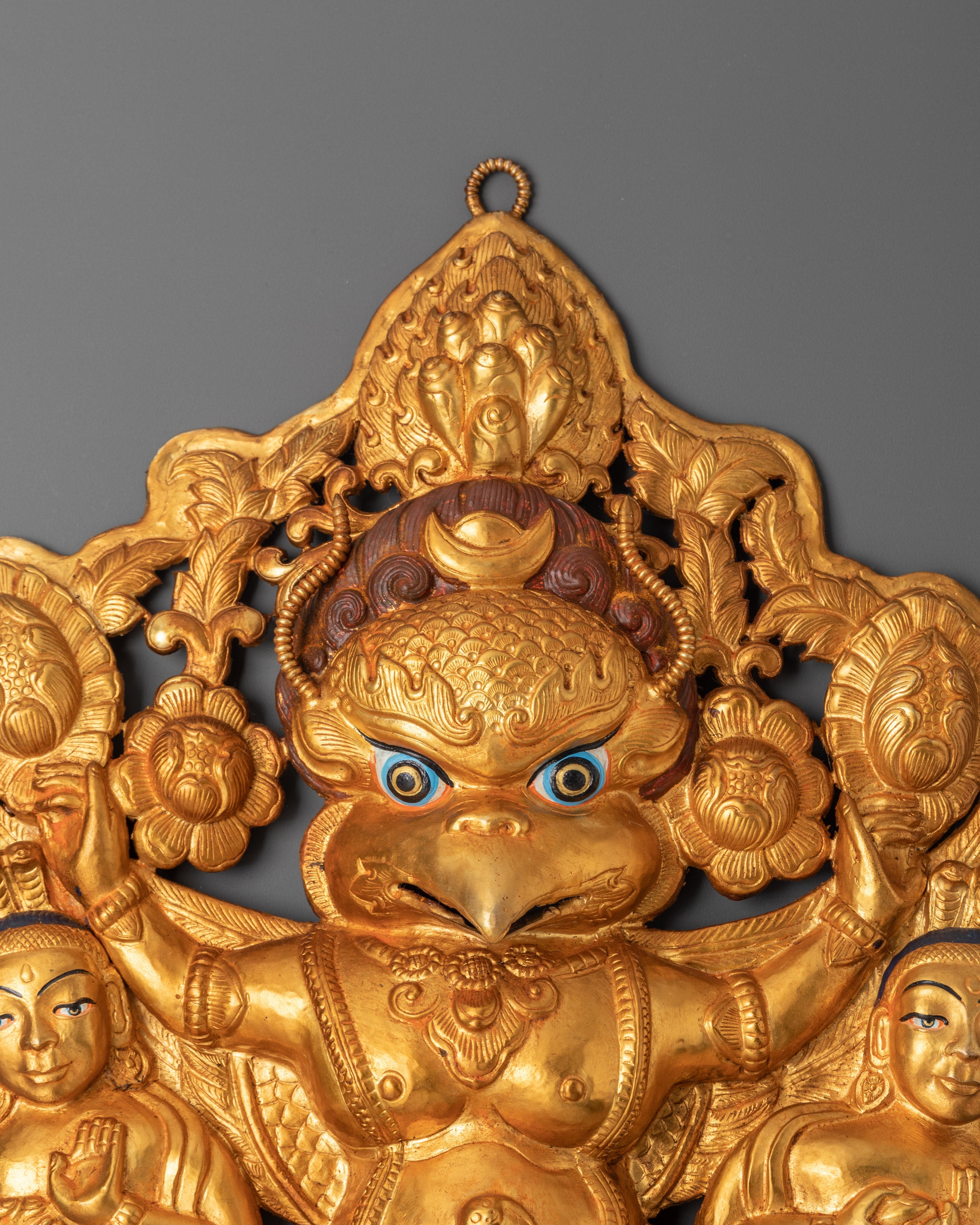 Garuda Gold Plated In Copper Wall Hanging | Sacred Buddhist Decor